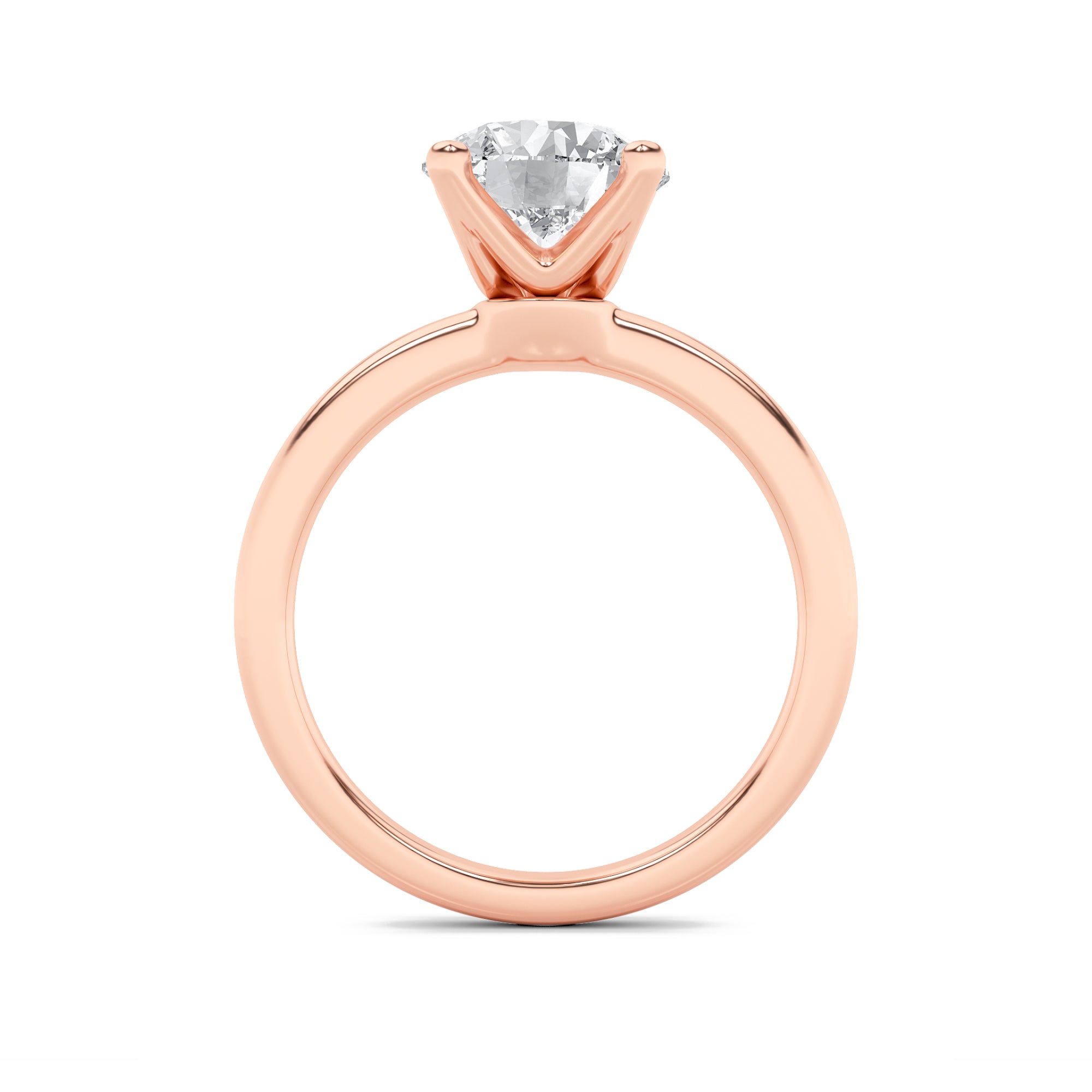 2Cttw Round Shaped Lab Grown Diamond (F/VS) Classic Solitaire Engagement Ring in 14K Gold