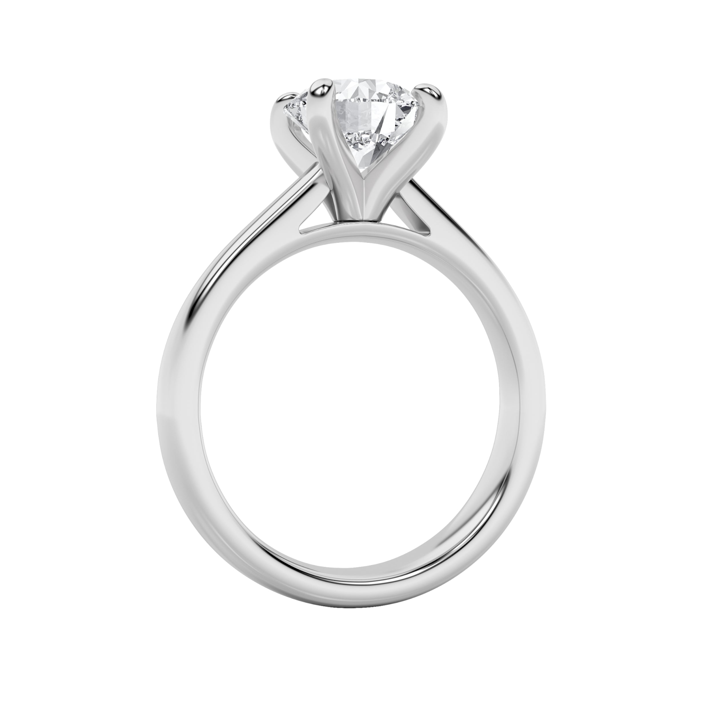 0.75Cttw Round Shaped Lab Grown Diamond (E/VS) Classic Solitaire Engagement Ring in 14K Gold