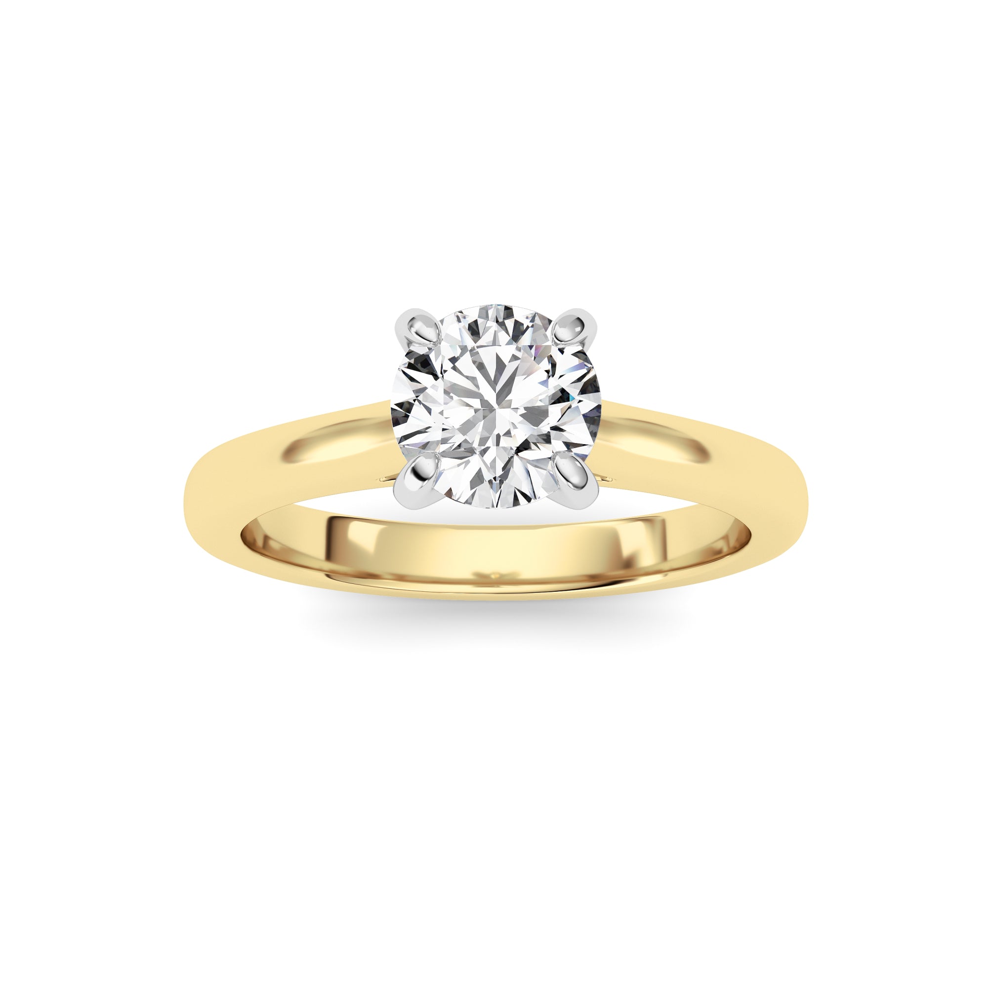 0.75Cttw Round Shaped Lab Grown Diamond (E/VS) Classic Solitaire Engagement Ring in 14K Gold