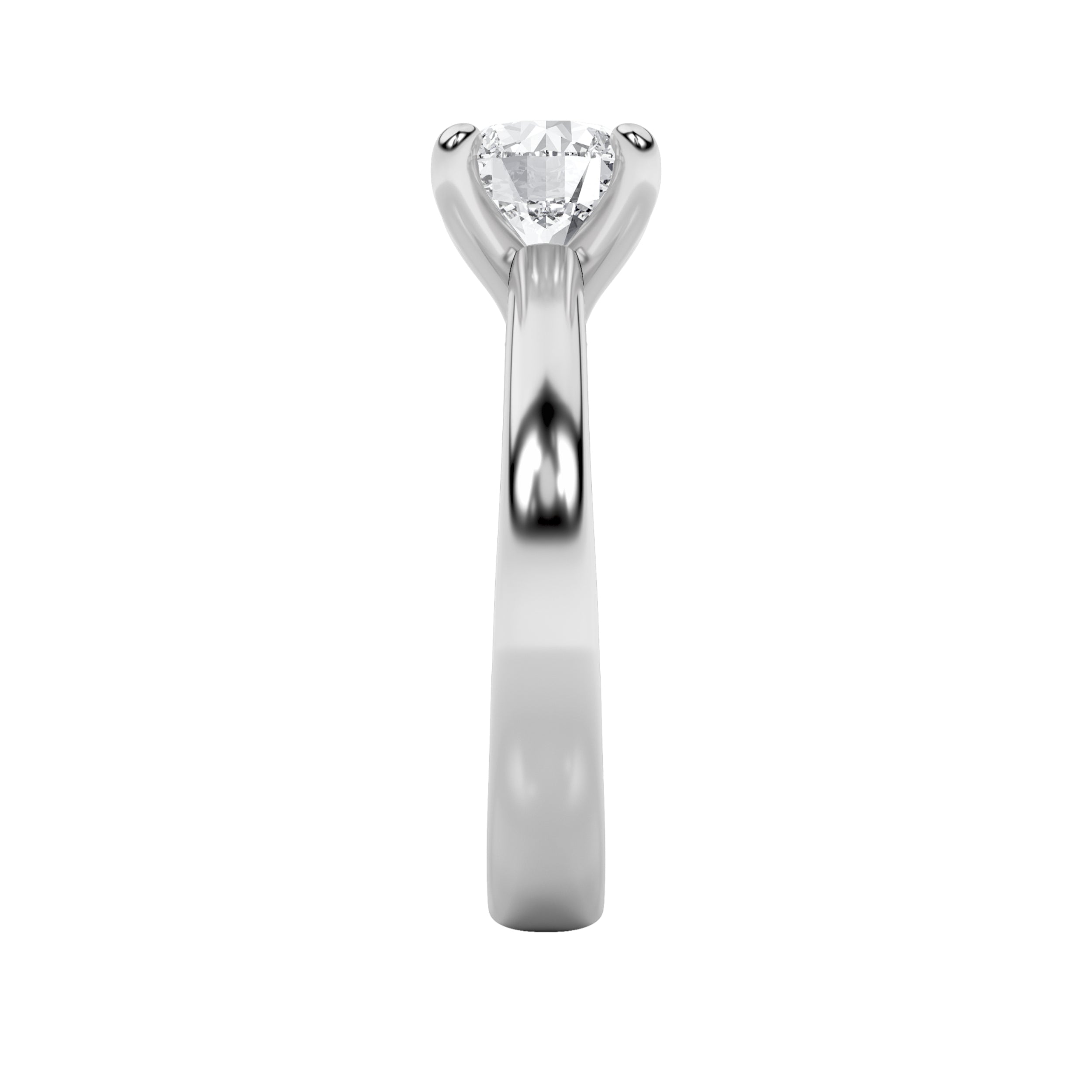 1.5Cttw Round Shaped Lab Grown Diamond (E/VS) Classic Solitaire Engagement Ring in 14K Gold