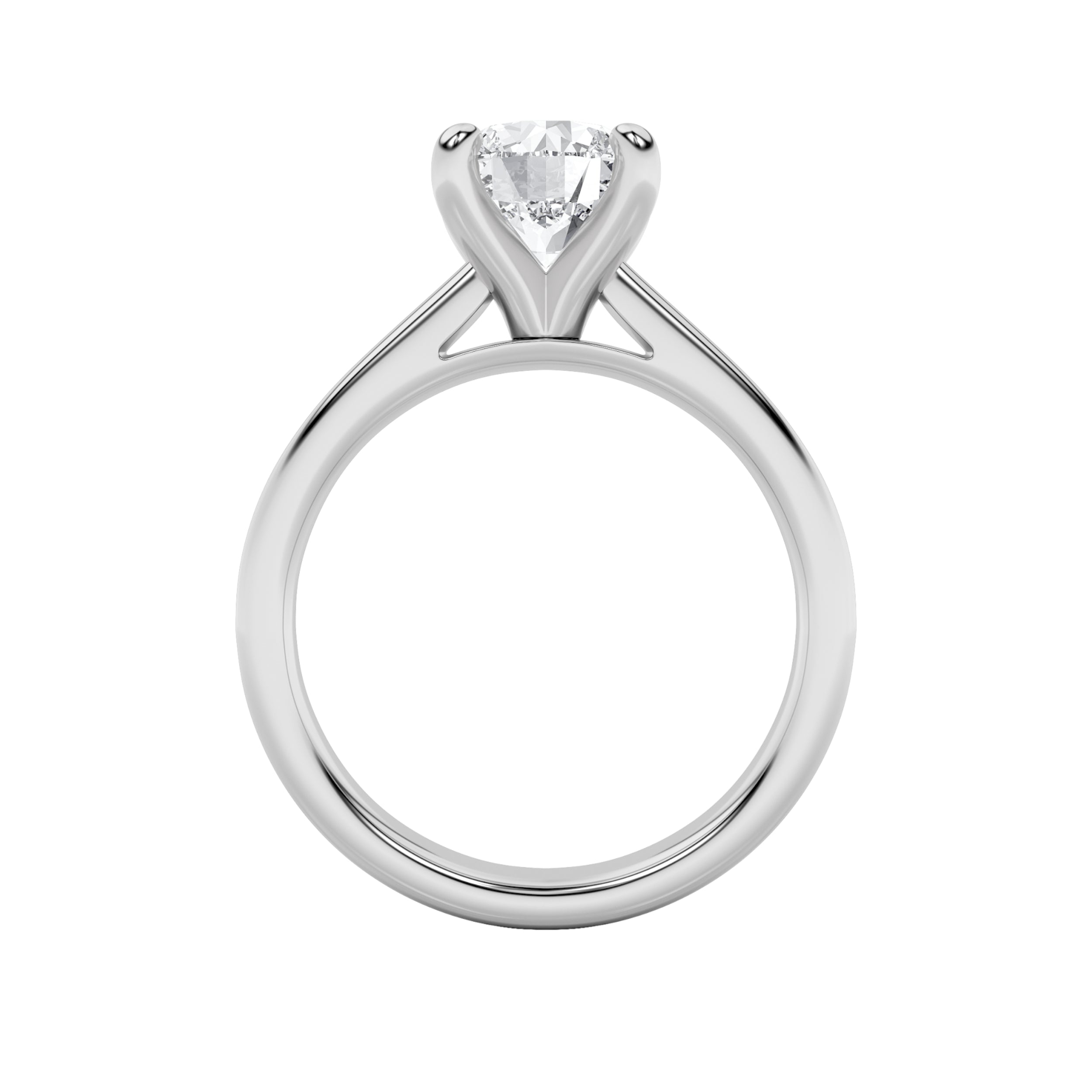 2Cttw Round Shaped Lab Grown Diamond (E/VS) Classic Solitaire Engagement Ring in 14K Gold