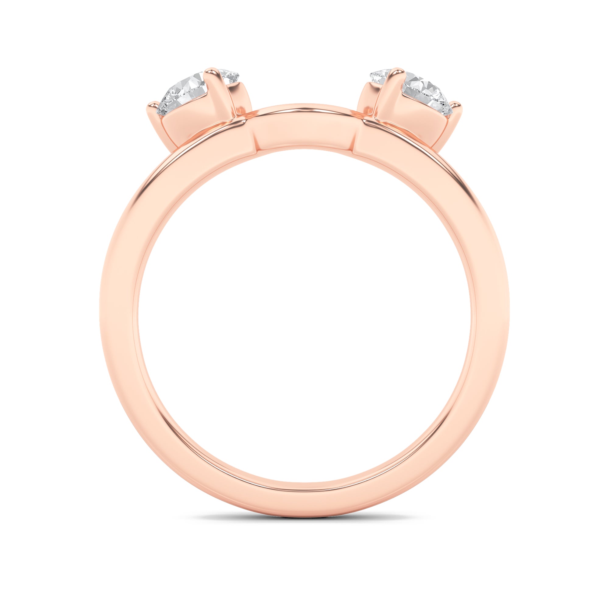 1Cttw Round Shaped Lab Grown Diamond (F/VS) Wrap Ring in 14K Gold