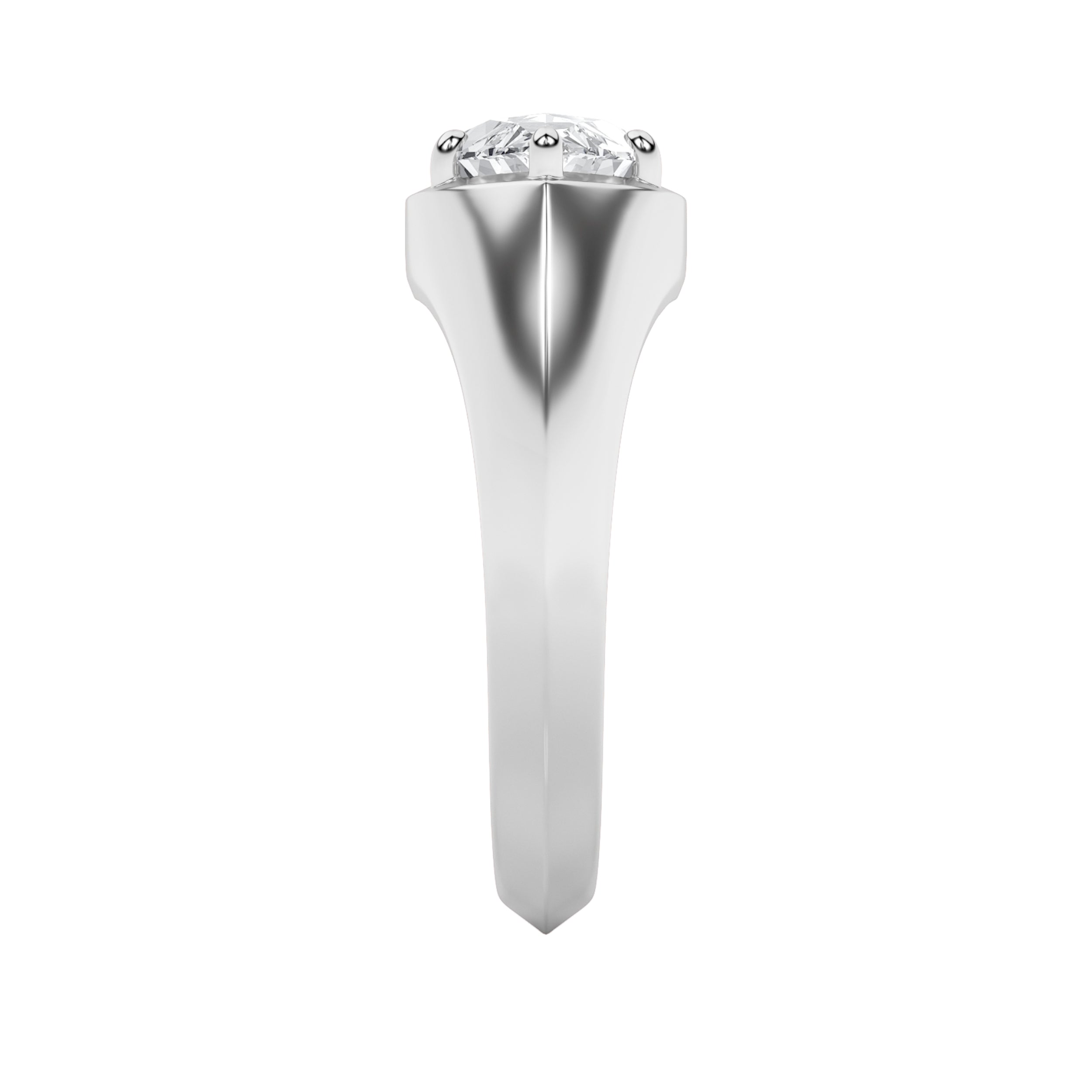 2Cttw Marquise Shaped Lab Grown Diamond (F/VS) East West Solitaire Ring in 14K Gold