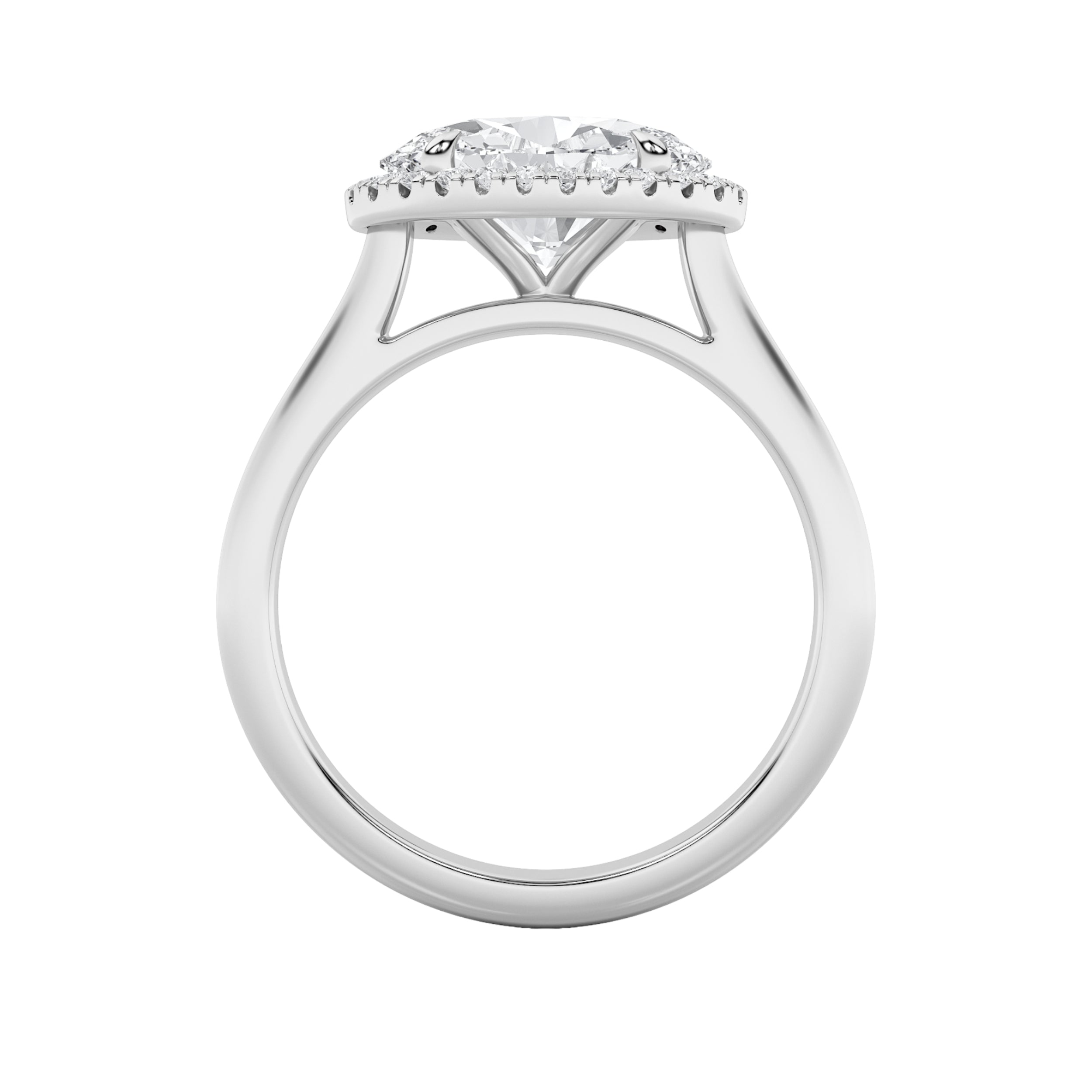 2Cttw Oval Shaped Lab Grown Diamond (F/VS) East West Accented Solitaire Ring in 14K Gold
