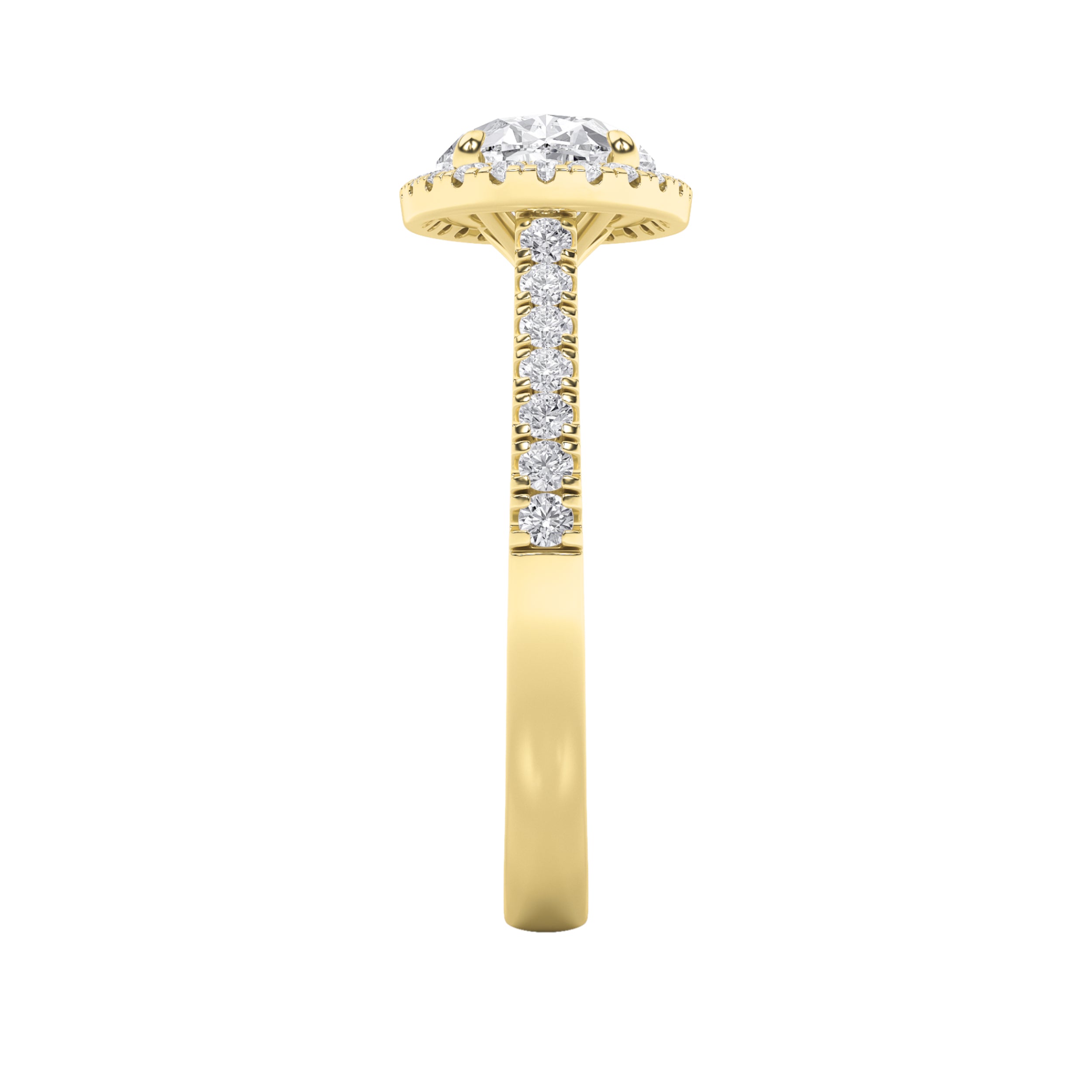 2Cttw Oval Shaped Lab Grown Diamond (F/VS) East West Accented Solitaire Ring in 14K Gold
