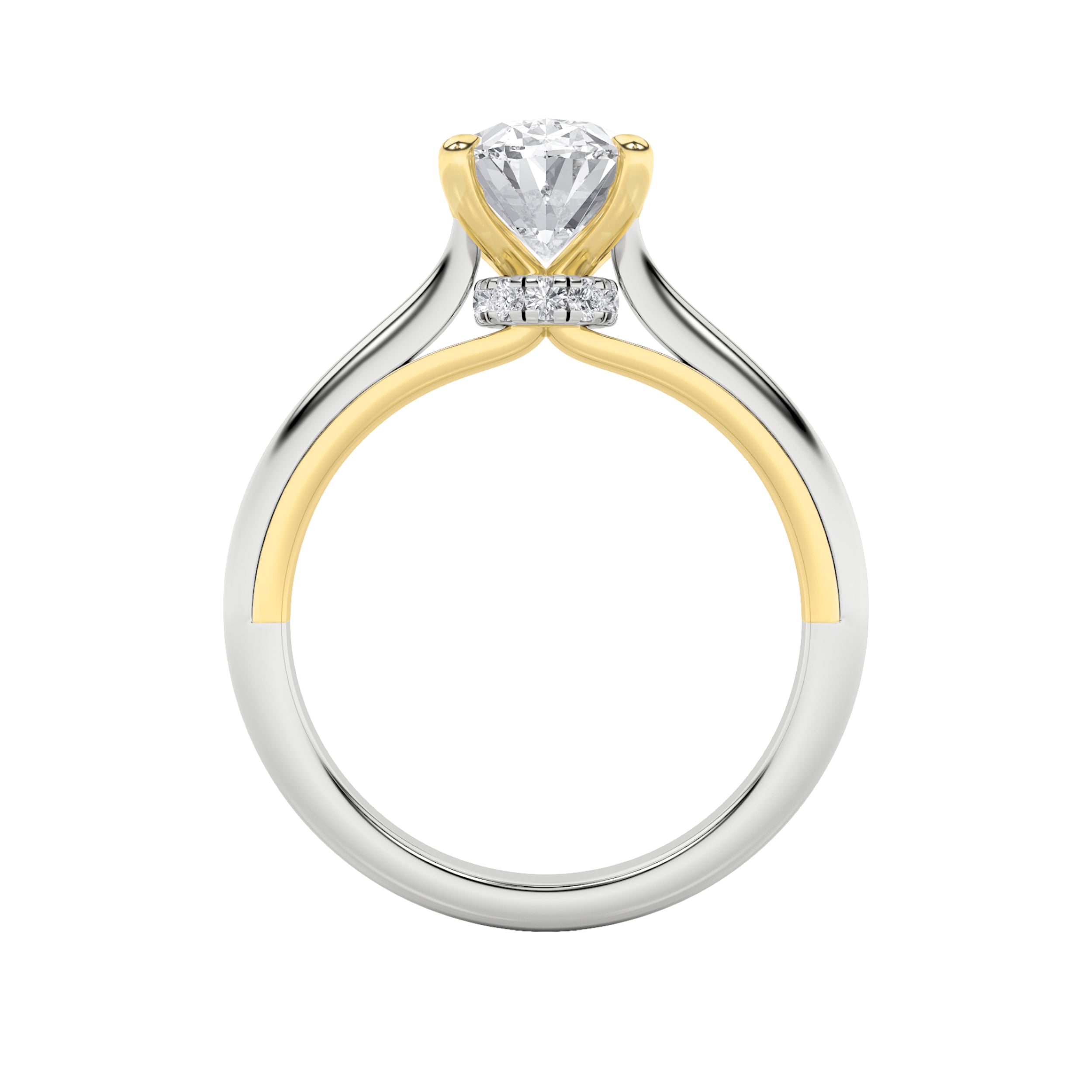 2Cttw Oval Shaped Lab Grown Diamond (F/VS) Solitaire Engagement Ring in 14K Gold