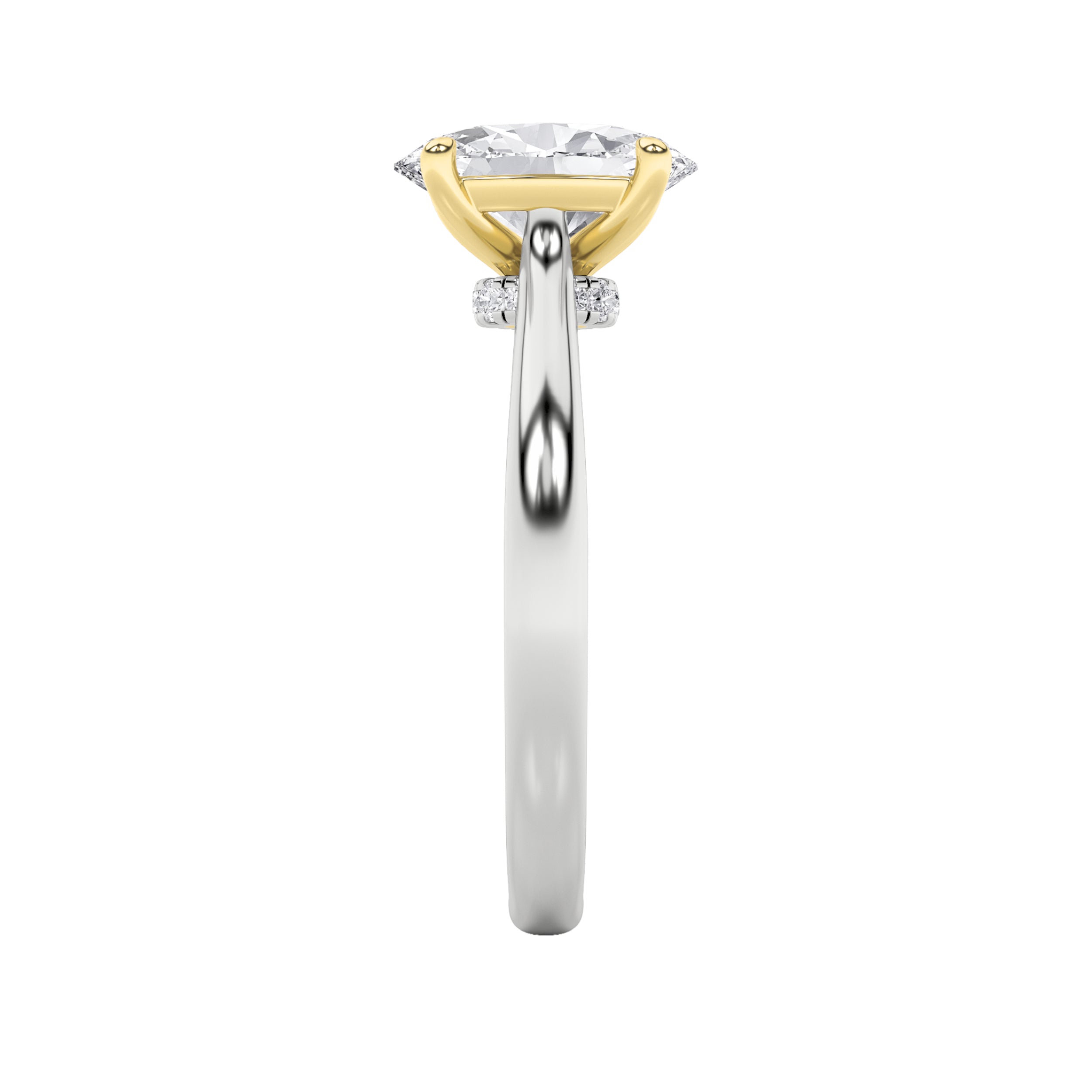 2Cttw Oval Shaped Lab Grown Diamond (F/VS) Solitaire Engagement Ring in 14K Gold