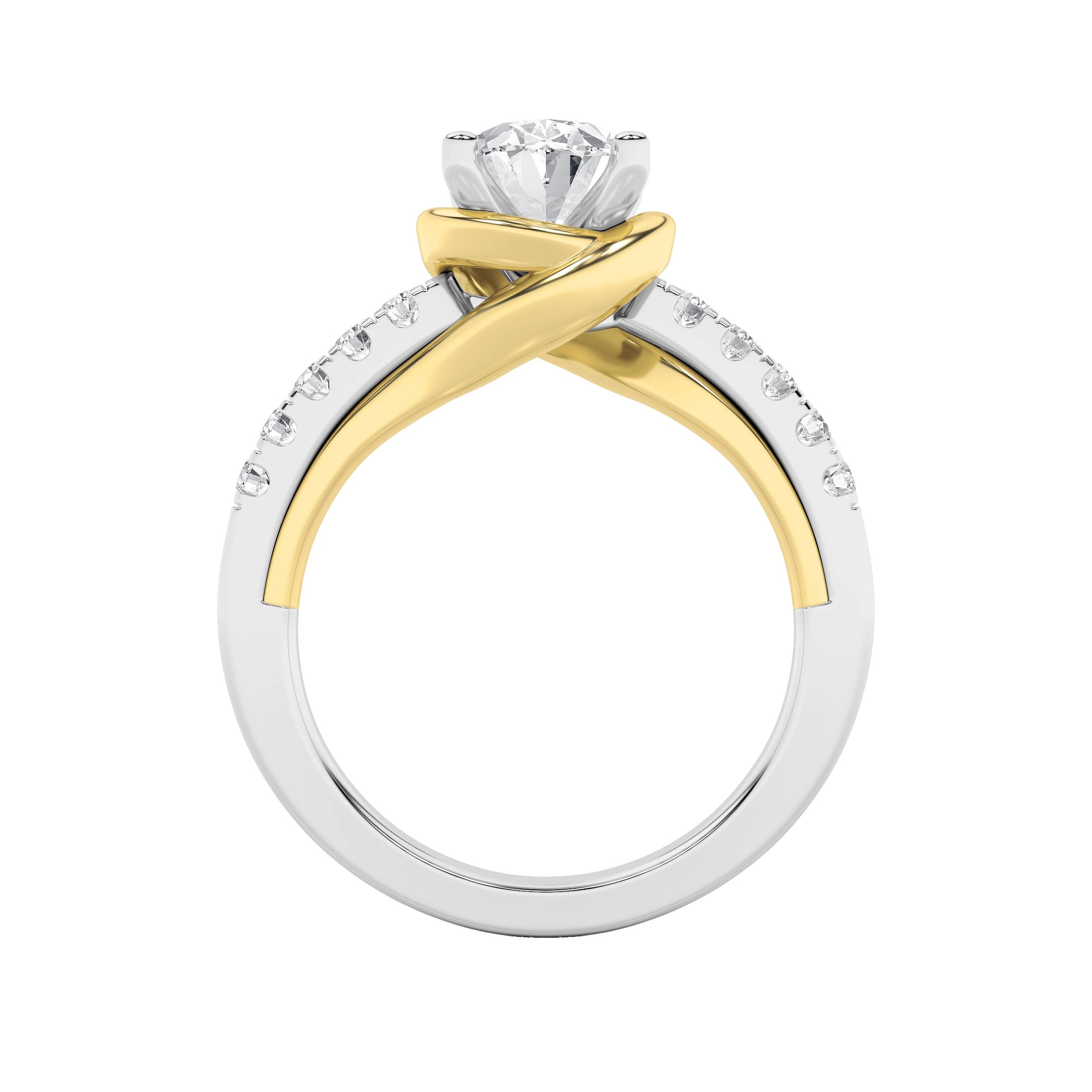 2Cttw Oval Shaped Lab Grown Diamond (F/VS) Solitaire Engagement Ring in 14K Gold