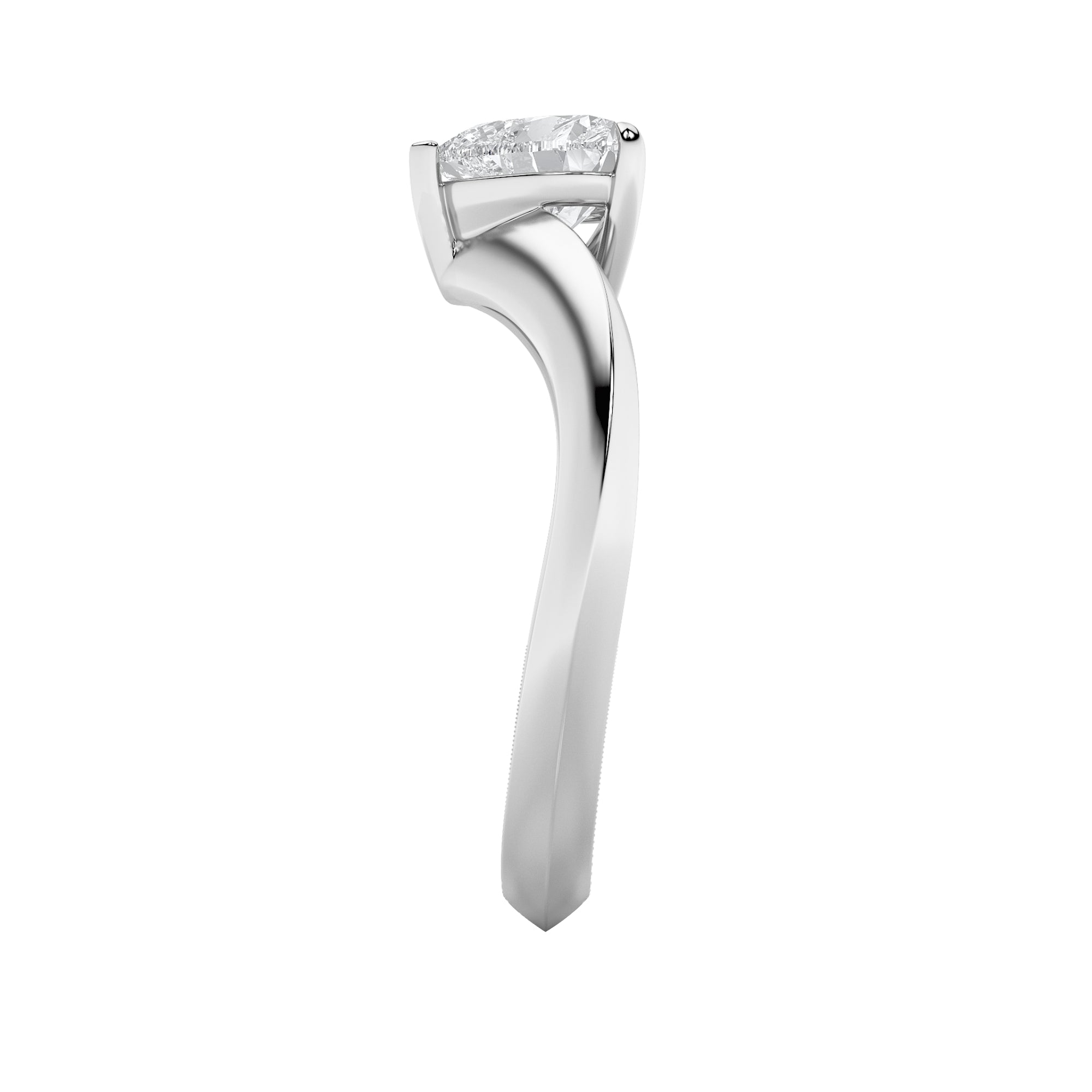 1Cttw Heart Shaped Lab Grown Diamond (F/VS) HeartShaped Ring in 14K Gold