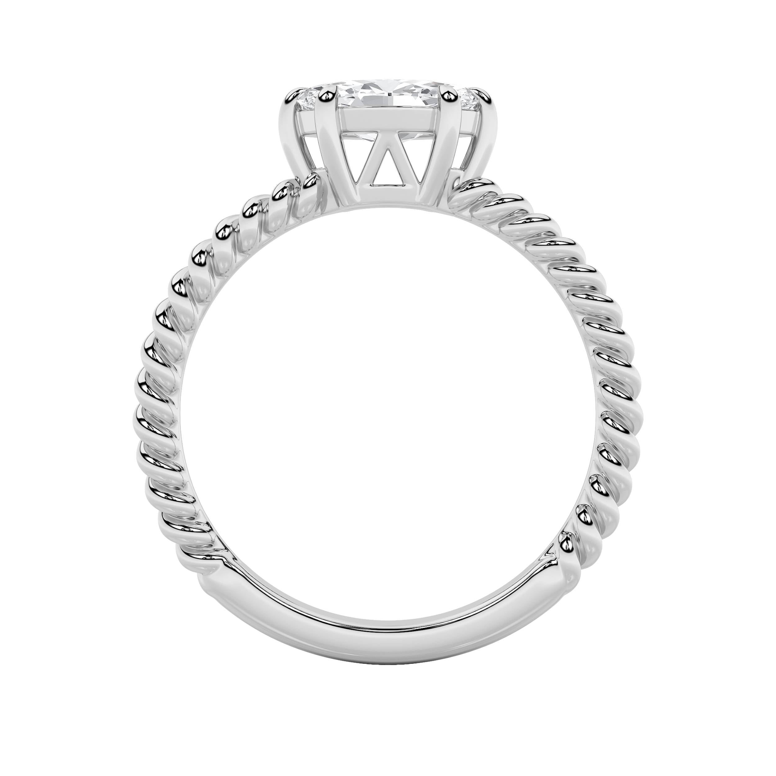0.5Cttw Marquise Shaped Lab Grown Diamond (F/VS) Petite Solitaire Engagement RING in 14K Gold
