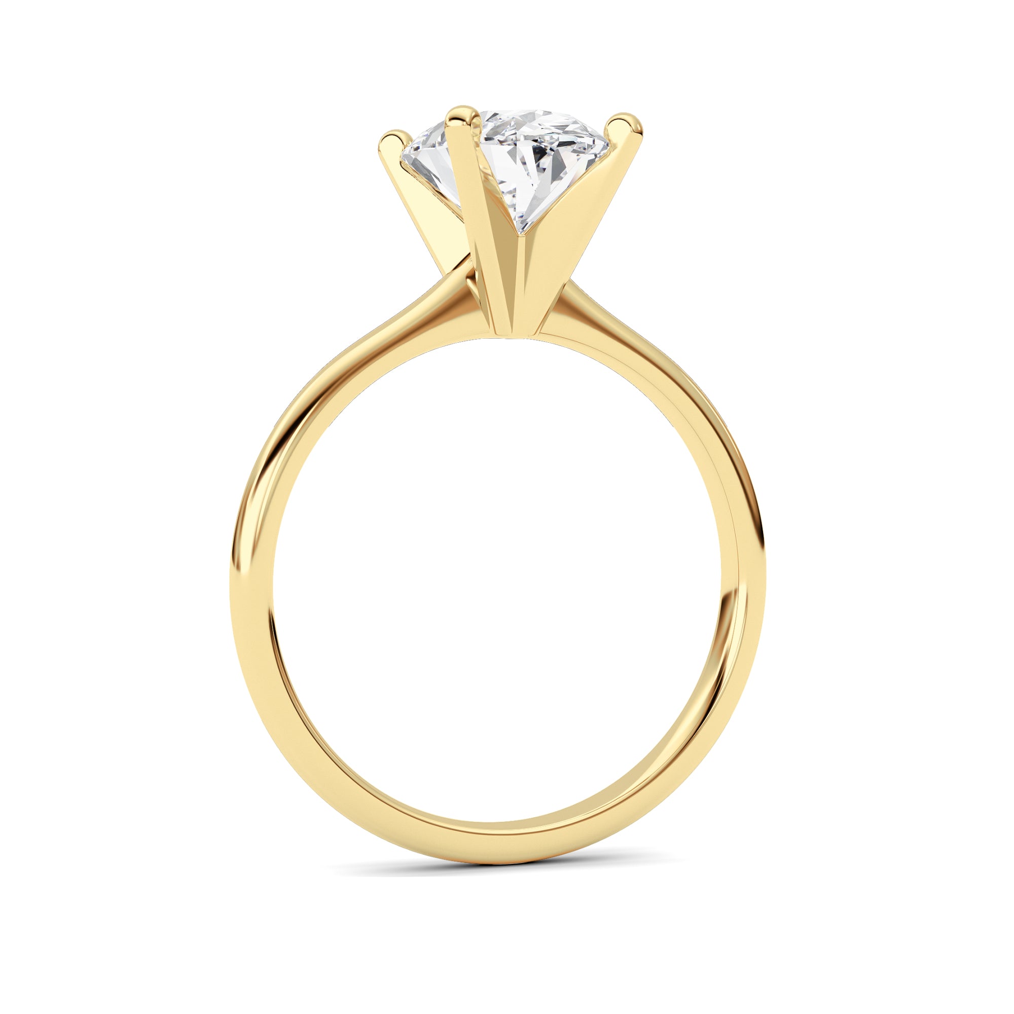 2Cttw Oval Shaped Lab Grown Diamond Classic Solitaire Ring in 14K Gold (F/VS)