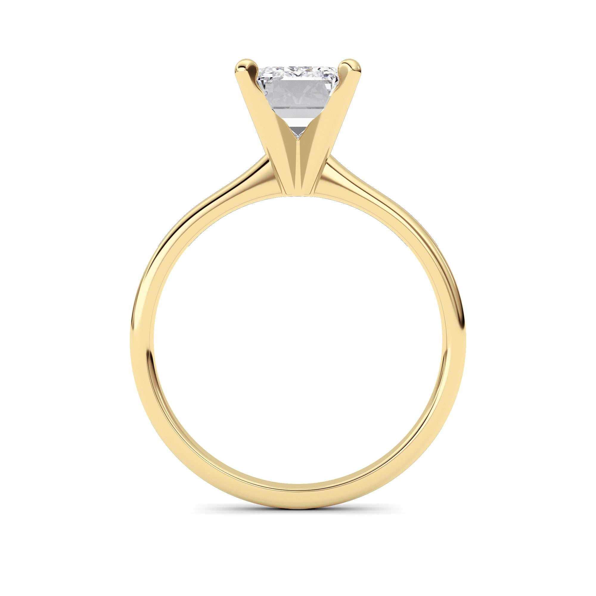 2Cttw Radiant Shaped Lab Grown Diamond Classic Solitaire Ring in 14K Gold (F/VS)