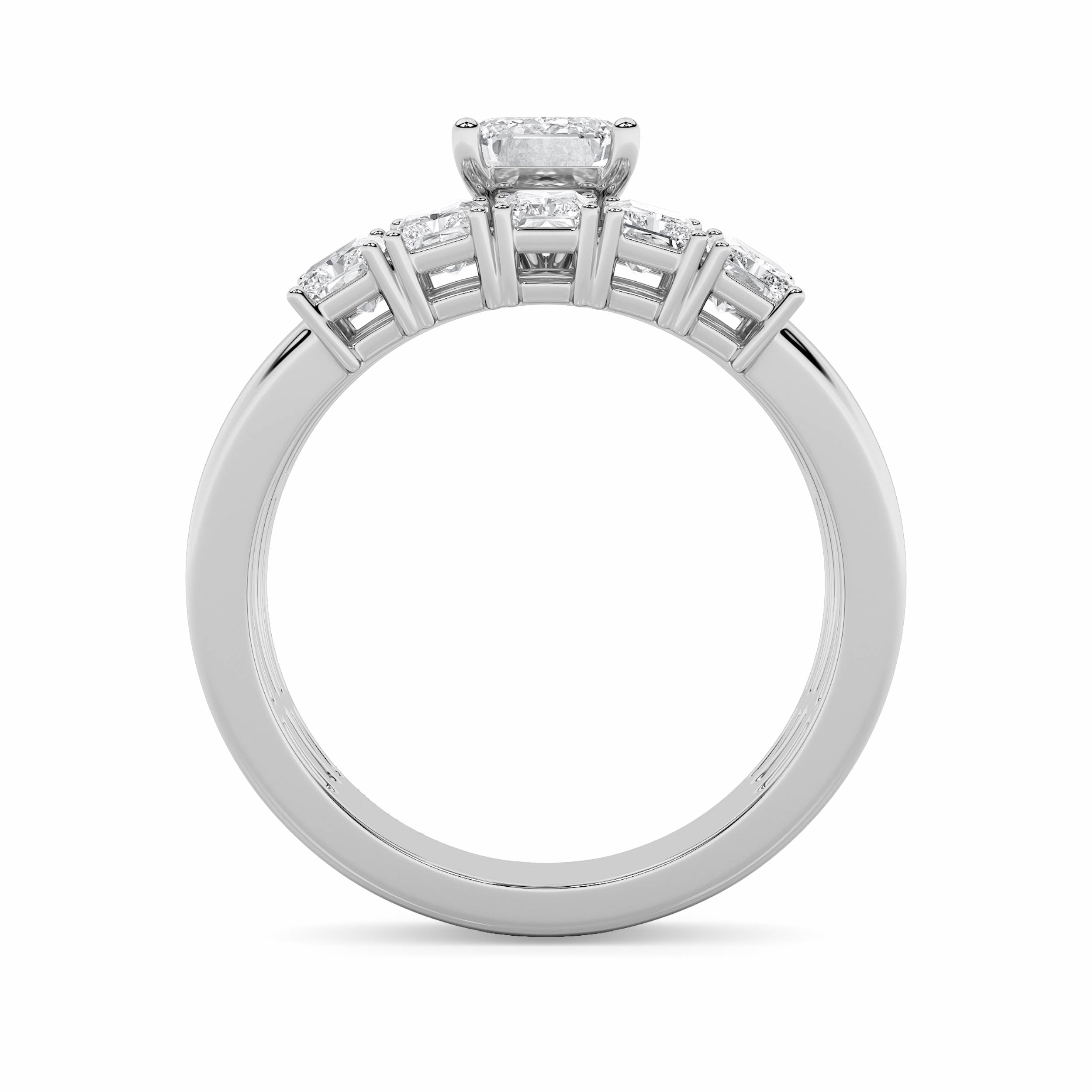 2.5Cttw Radiant Shaped Lab Grown Diamond (G/VS) Bridal Set with Matching Band and  Ring in 14K Gold