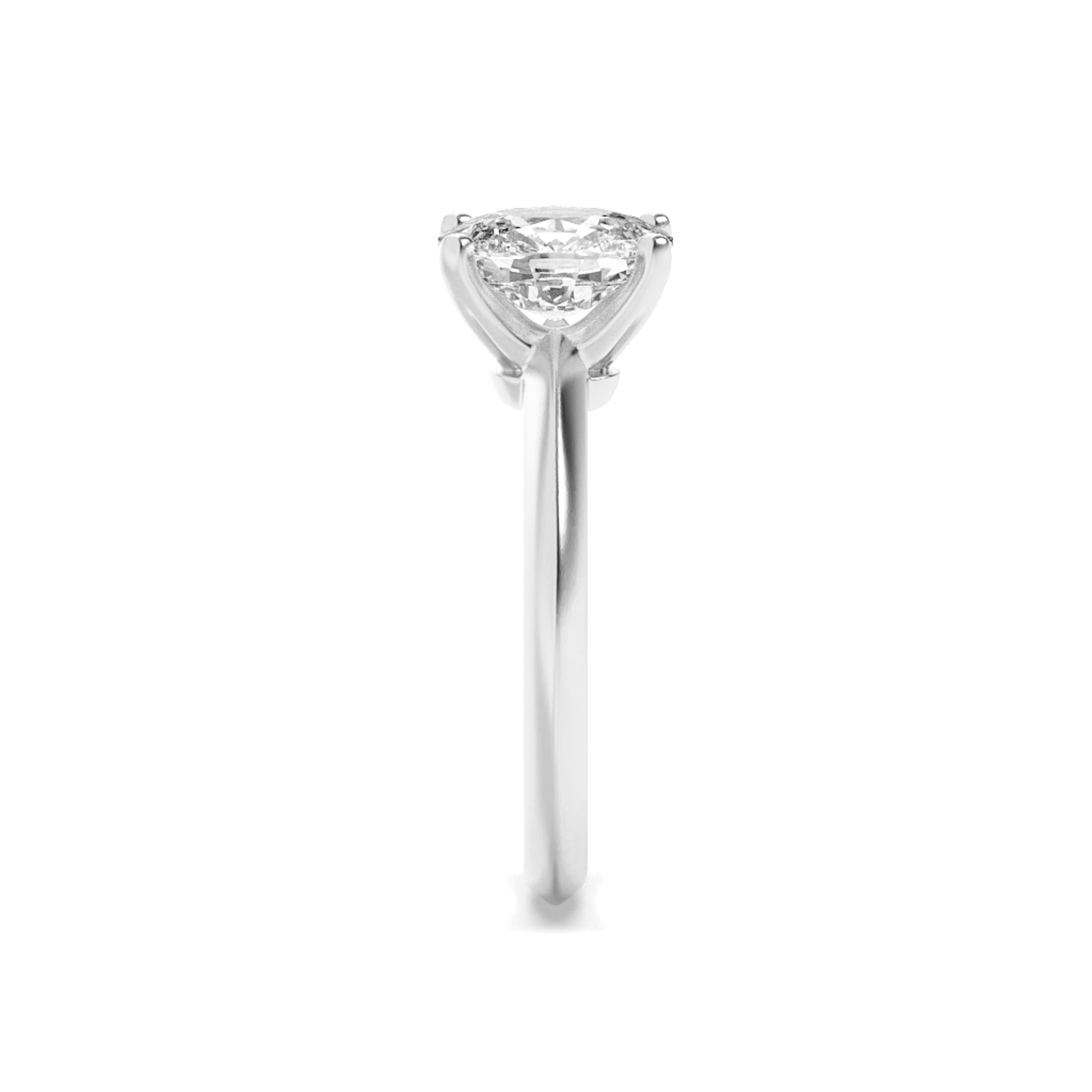 1.5Cttw Elongated Cushion Shaped Lab Grown Diamond(F/VS) Knife Edge Shank Solitaire Engagement Ringin 14K Gold
