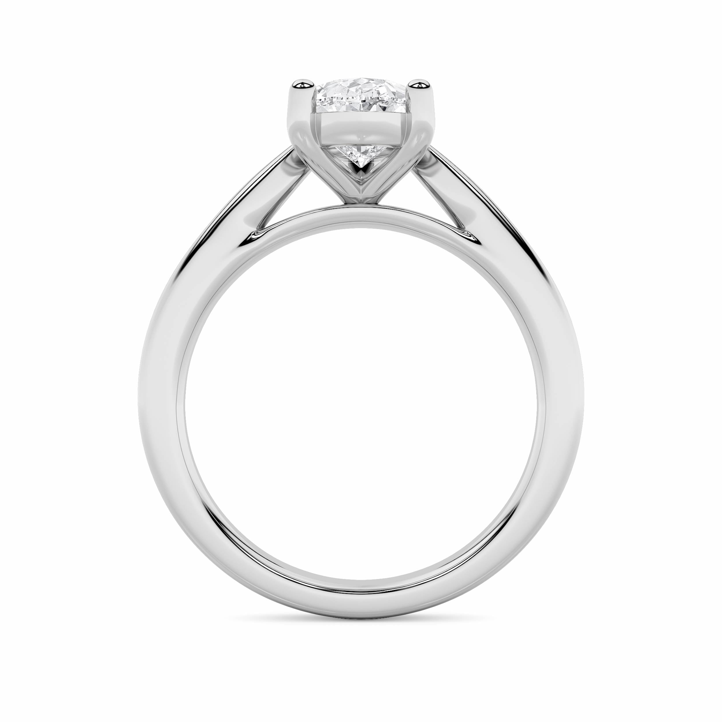 2Cttw Pear Shaped Lab Grown Diamond (F/VS) ClassicShank Solitaire Engagement Ring in 14K Gold