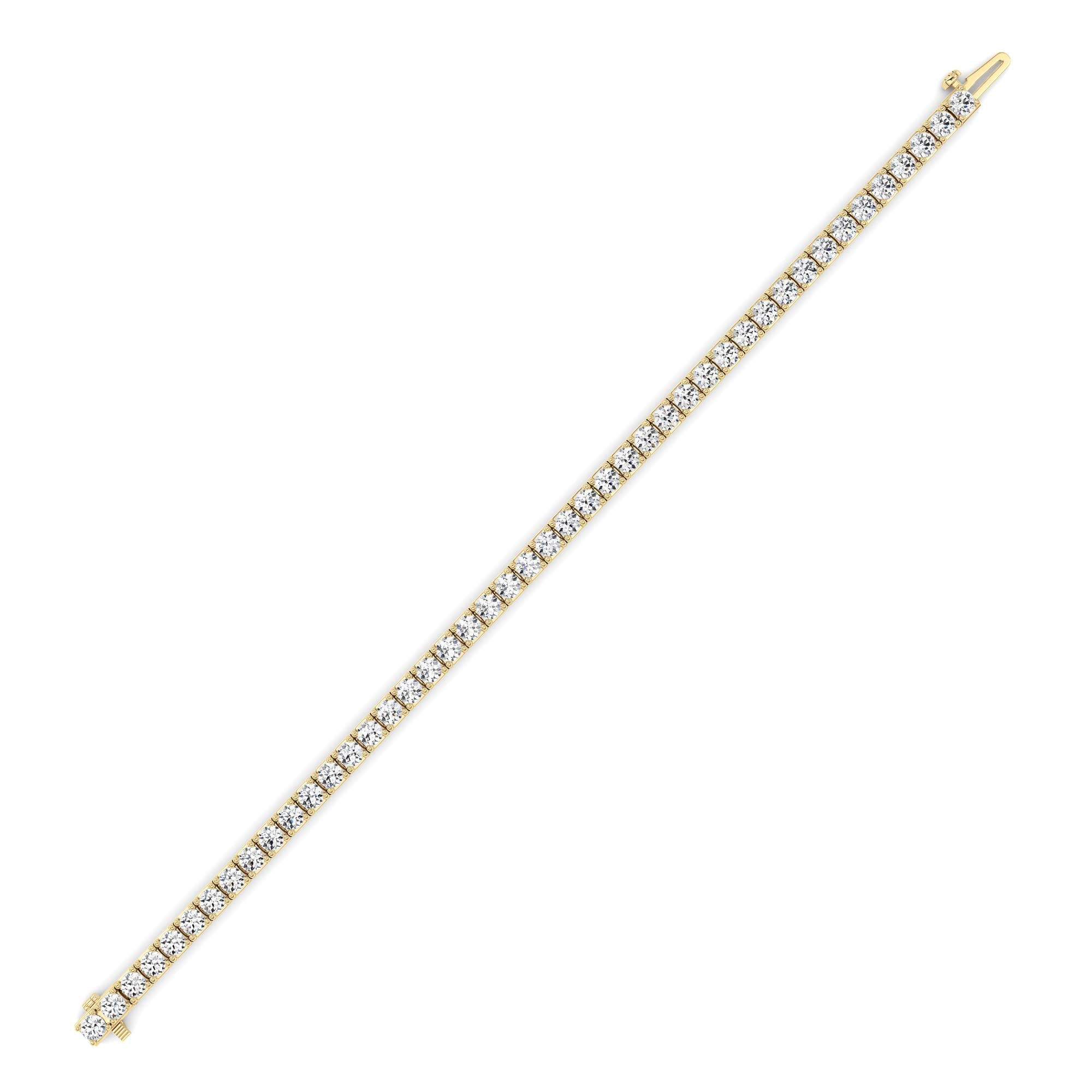 Round Lab Diamond (F/VS) Bracelet in 14K Gold