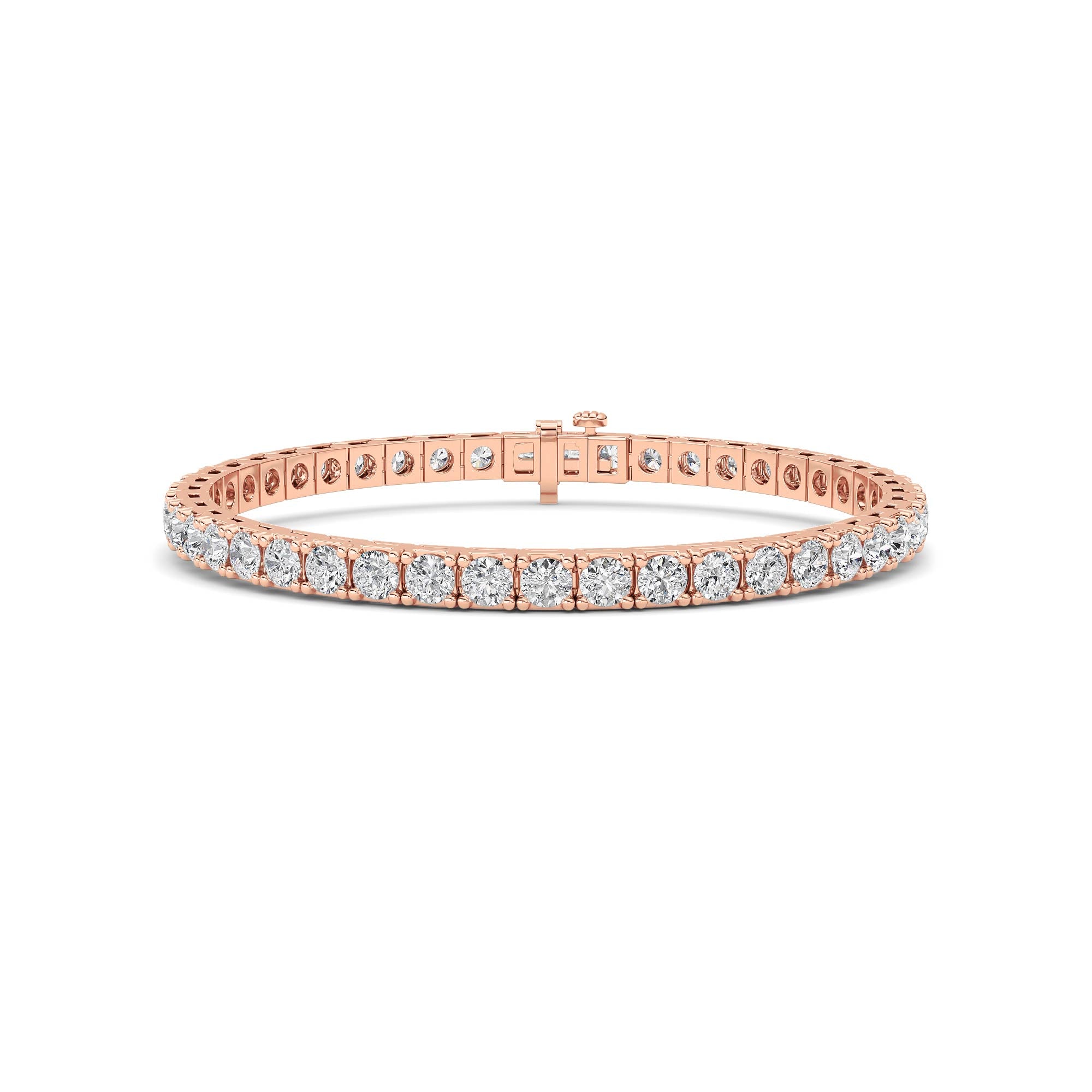Round Lab Grown Diamond (F/VS) Bracelet in 14K Gold