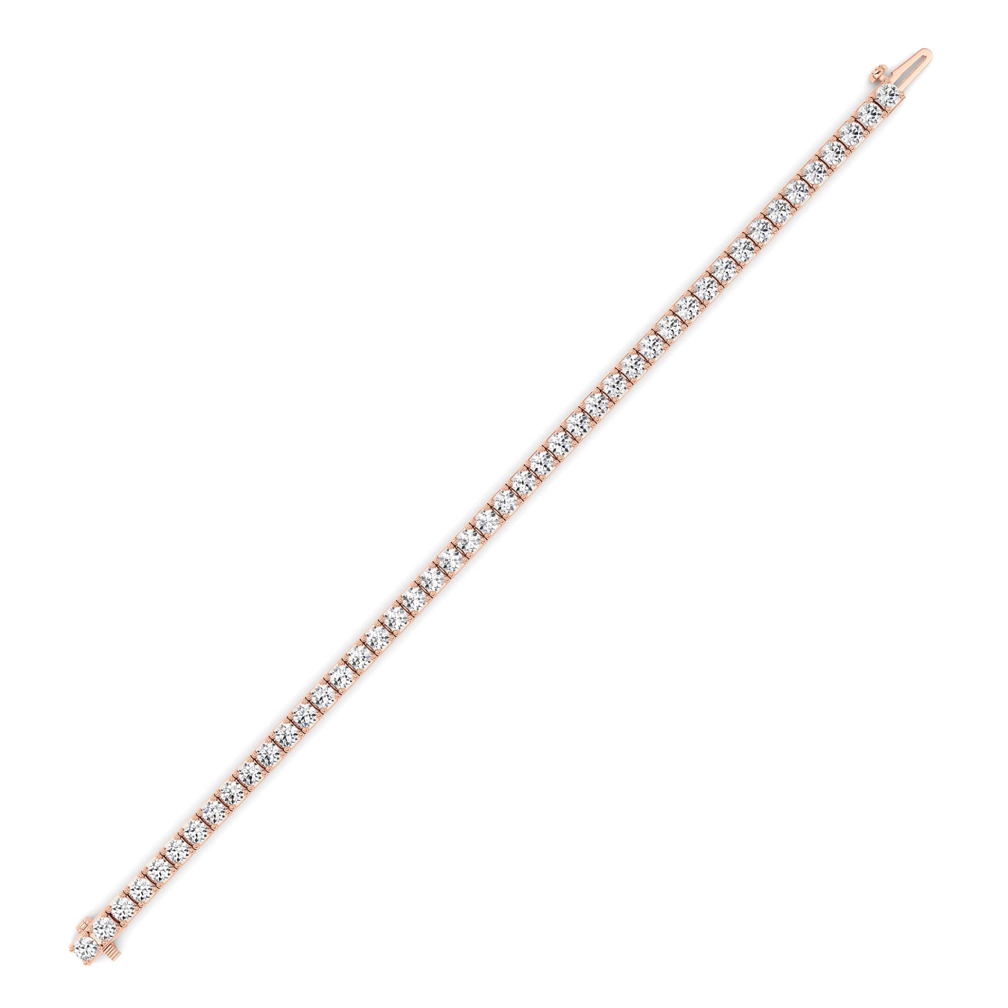 Round Lab Grown Diamond (F/VS) Bracelet in 14K Gold