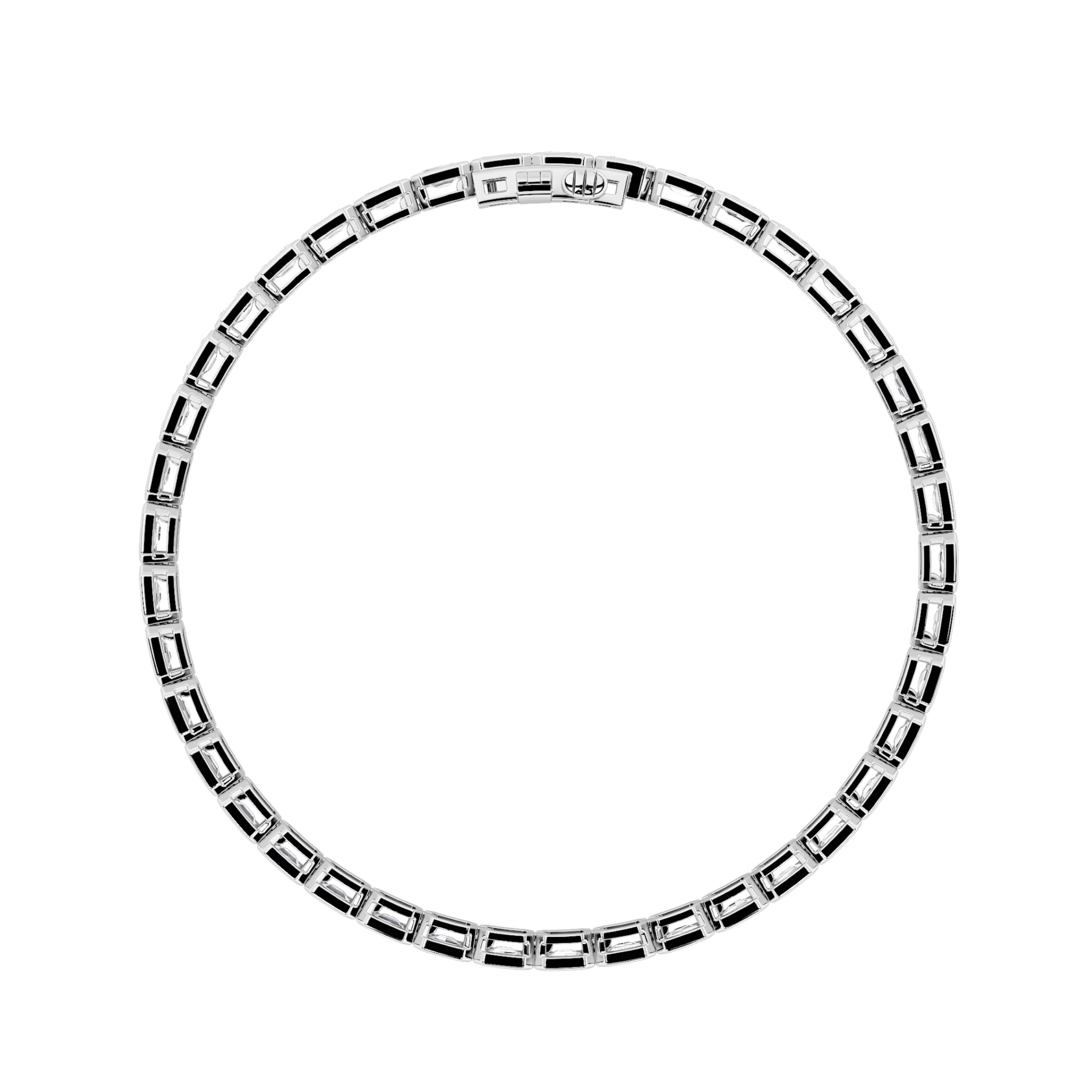 Radiant Shaped Lab Grown Diamond (F/VS) East West Bezel Set Bracelet in 14K Gold