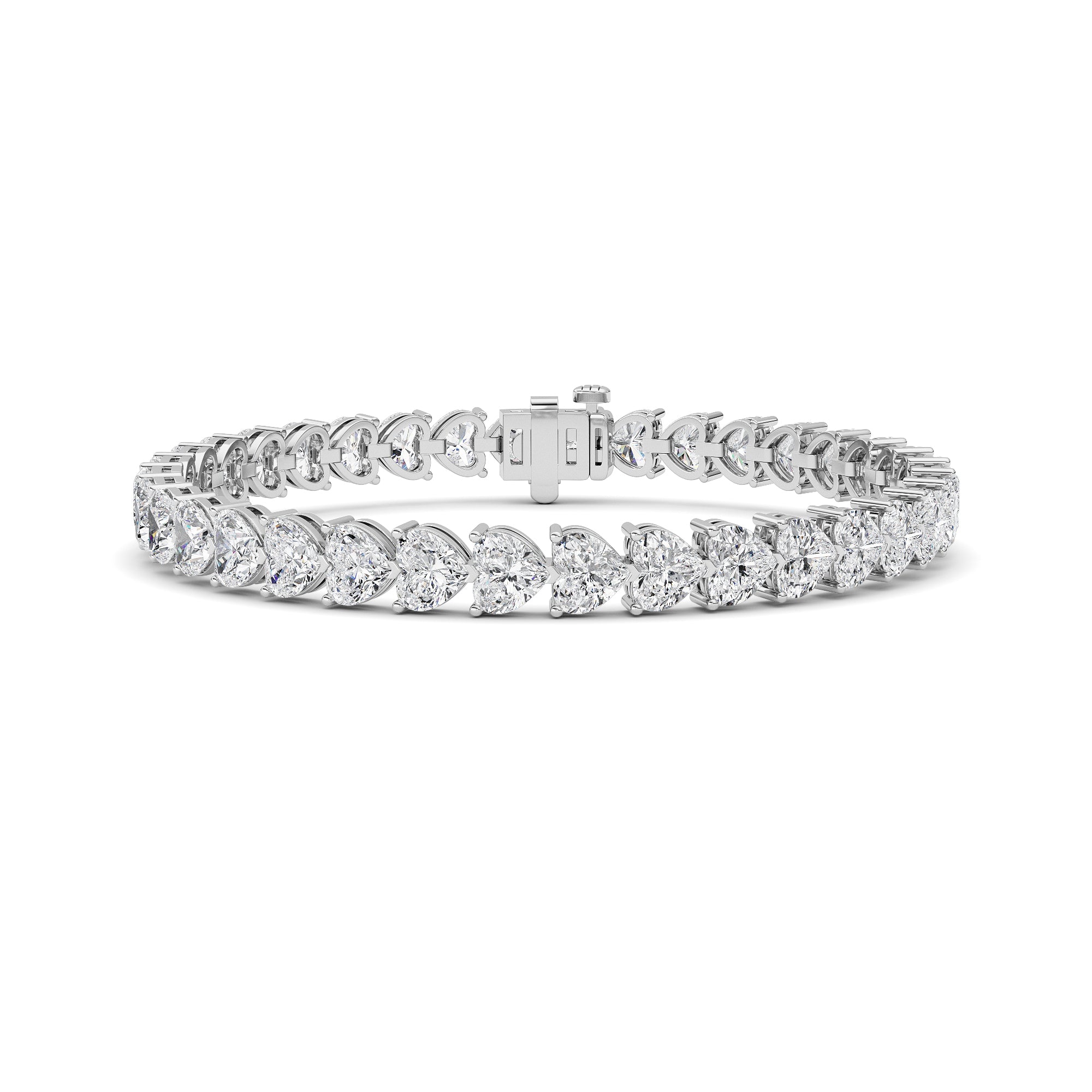 18Cttw Heart Lab Grown Diamond (F/VS ) Bracelet Bracelet in 14K Gold