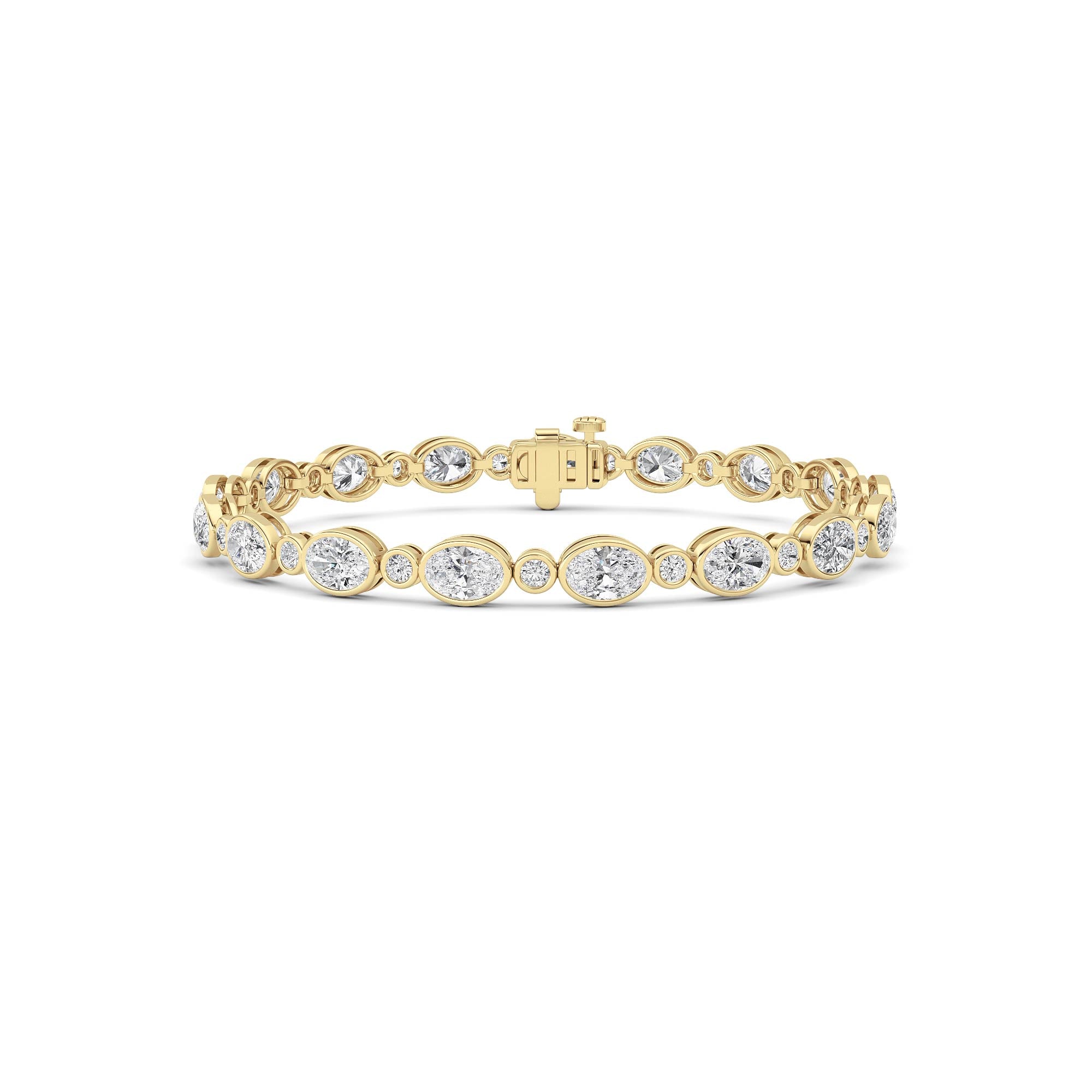 8Cttw Lab Grown Diamond (F/VS ) Bezel Set Bracelet in 14K Gold