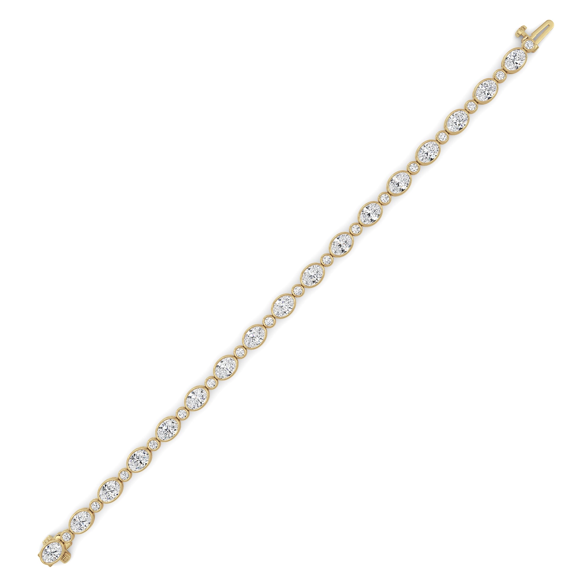 8Cttw Lab Grown Diamond (F/VS ) Bezel Set Bracelet in 14K Gold