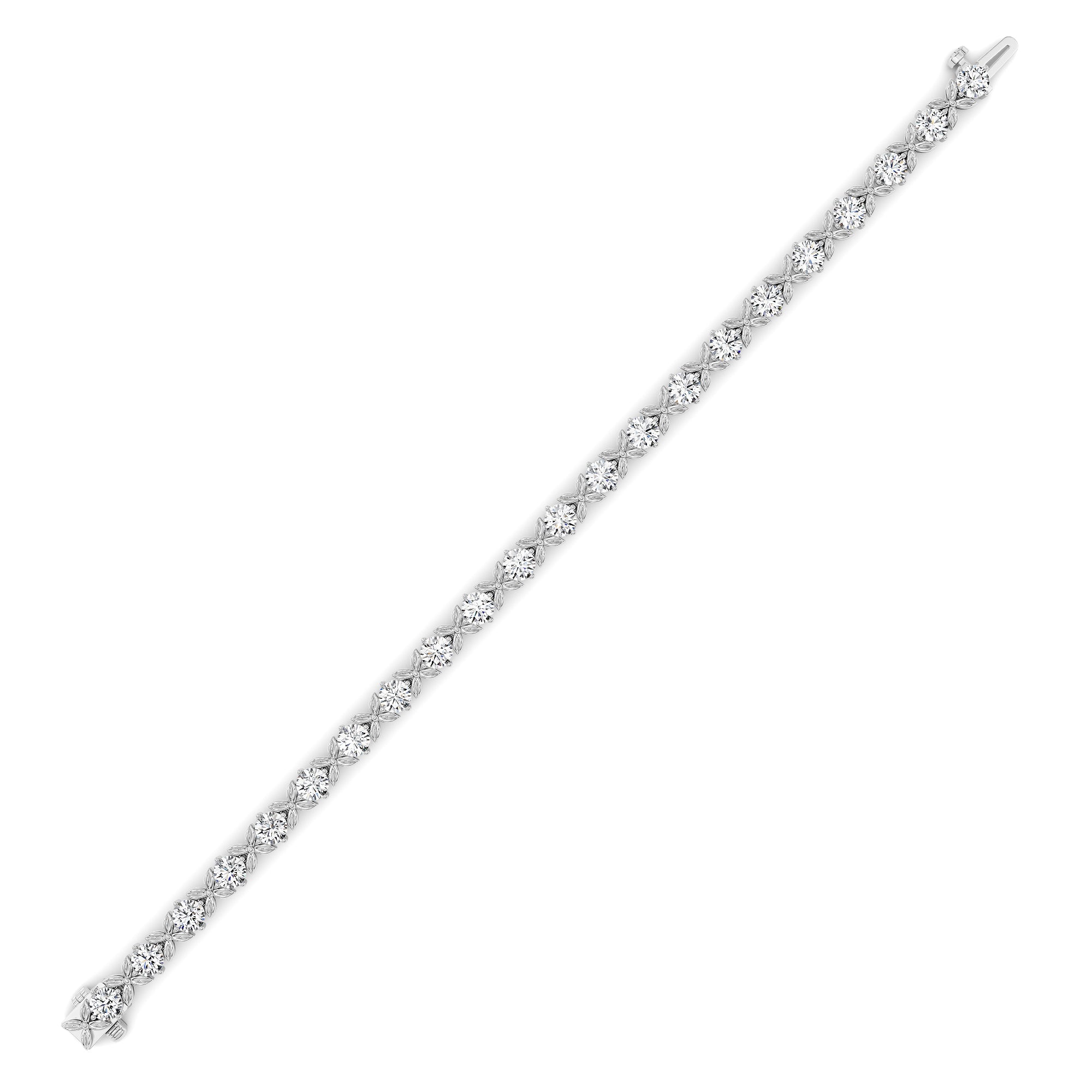 7Cttw Round Lab Grown Diamond (F/VS ) Bracelet in 14K Gold