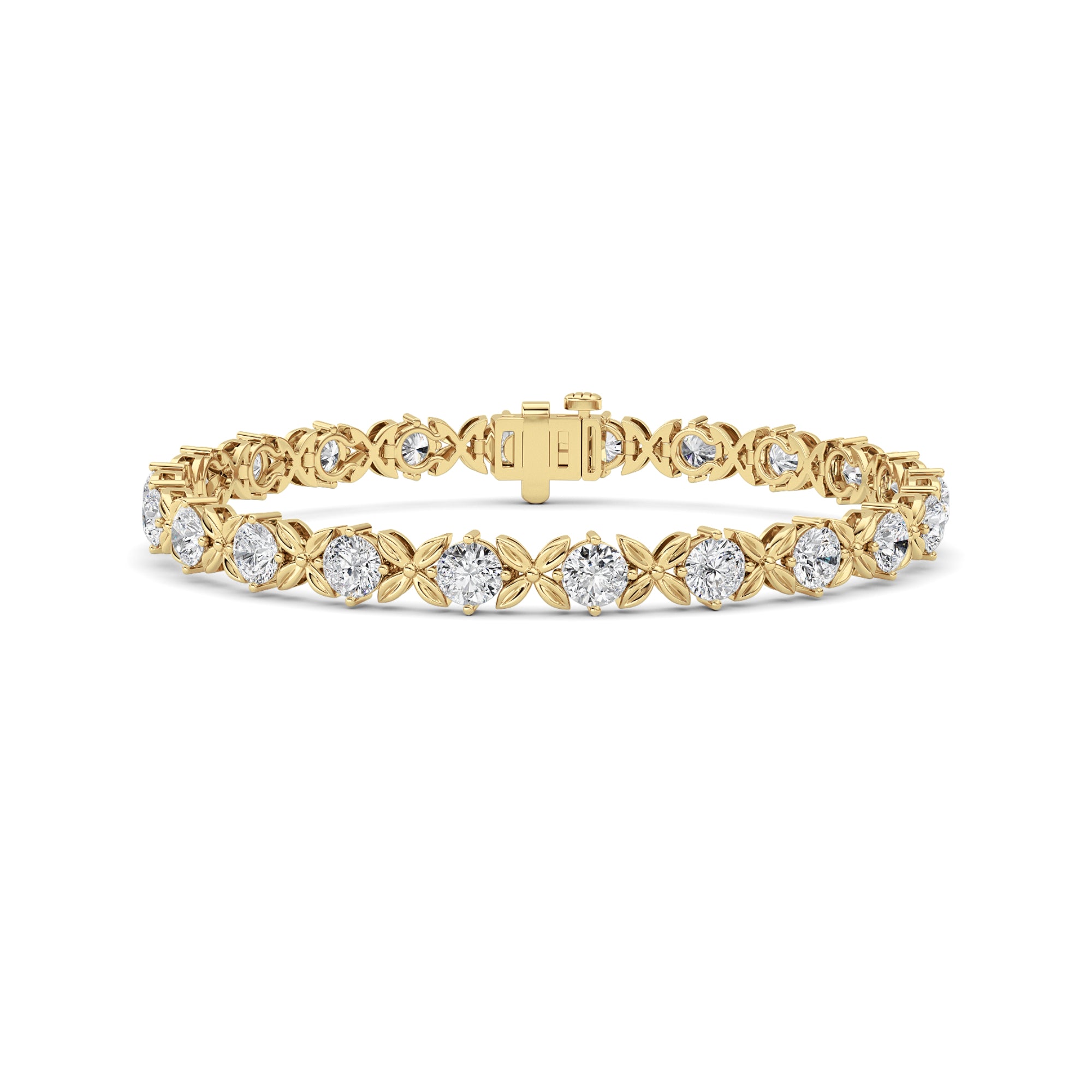 7Cttw Round Lab Grown Diamond (F/VS ) Bracelet in 14K Gold