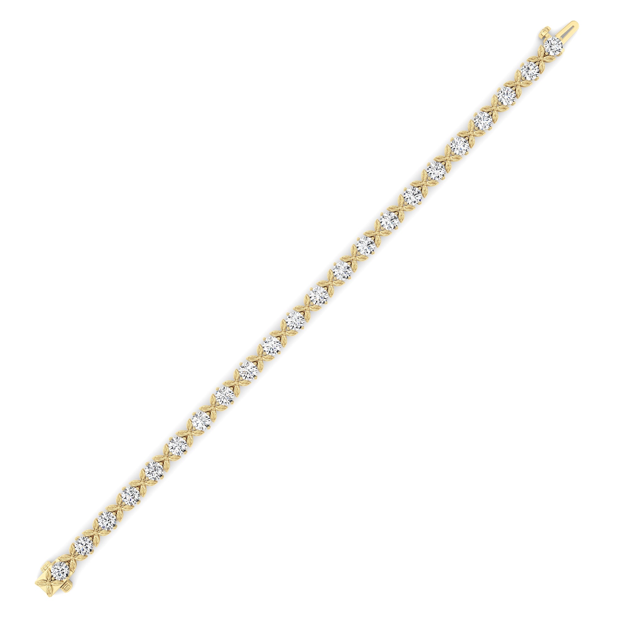 7Cttw Round Lab Grown Diamond (F/VS ) Bracelet in 14K Gold