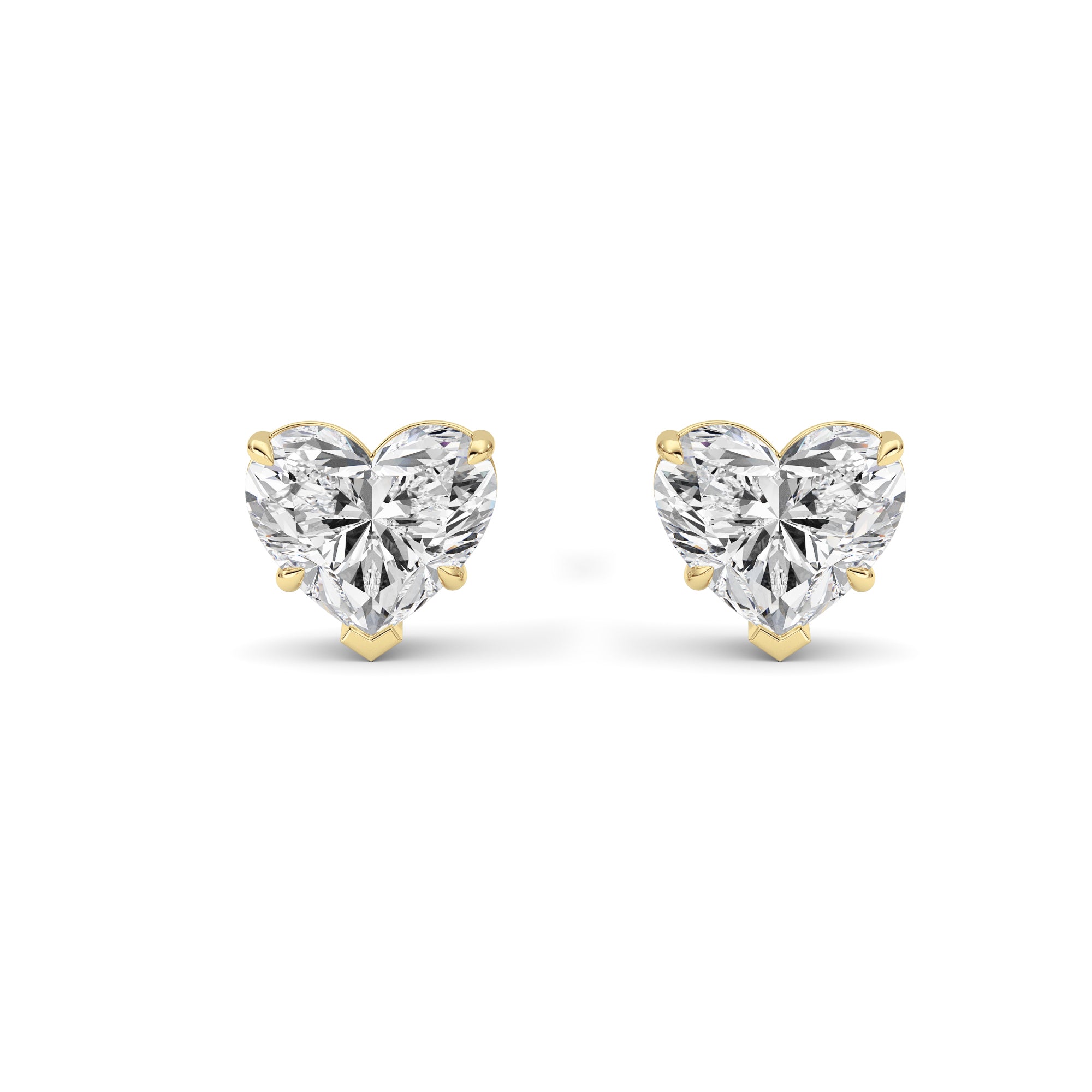 8Cttw Heart Shaped Lab Grown Diamond (F/VS ) StudEarrings in 14K Gold