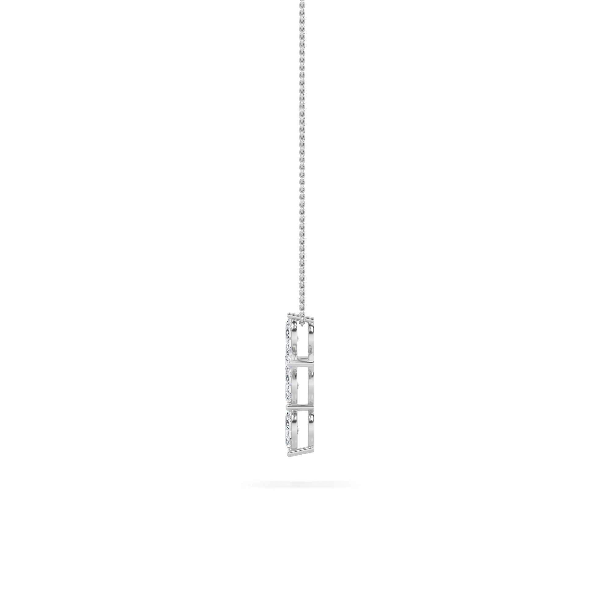 1.5ct Marquise Shaped Lab Grown Diamond (F/VS) Cross Pendant in 14K White Gold
