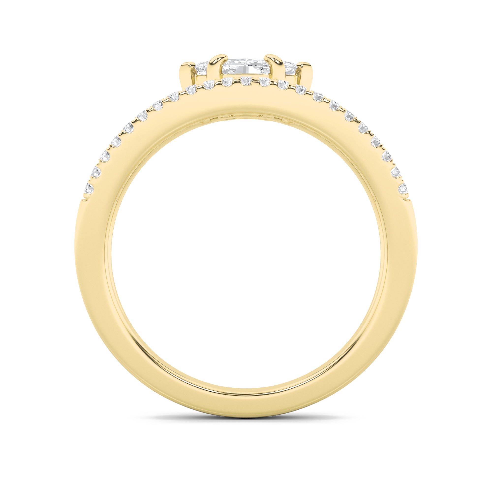 0.5Cttw Marquise Shaped Lab Grown Diamond (G/VS) Fashion Ring in 10K Gold