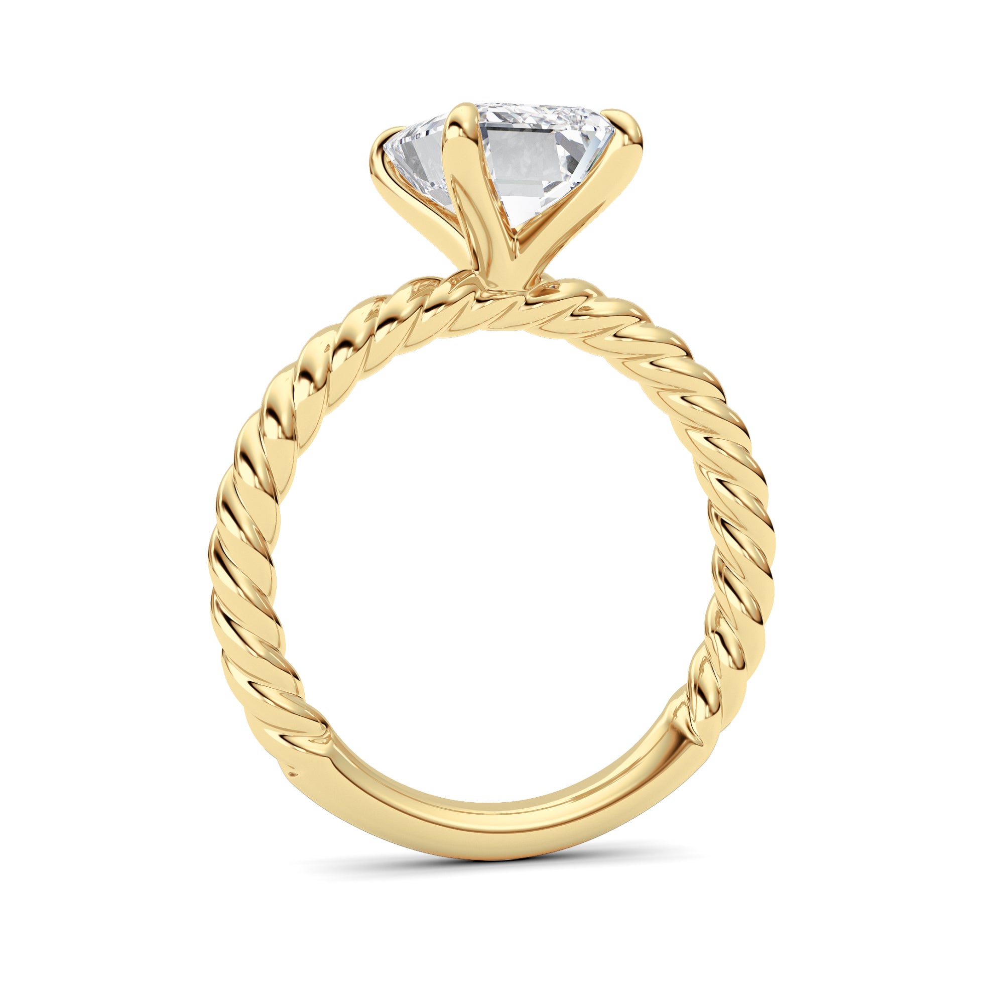 Radiant Lab Grown Diamond (F/VS ) Ring in 14K Gold