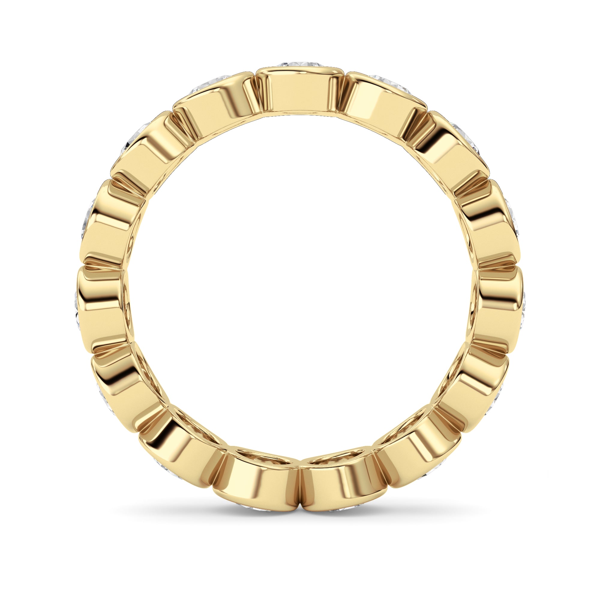 1.5Cttw Round Shaped Lab Grown Diamond (F/VS) Eternity Band Ring in 14K Gold