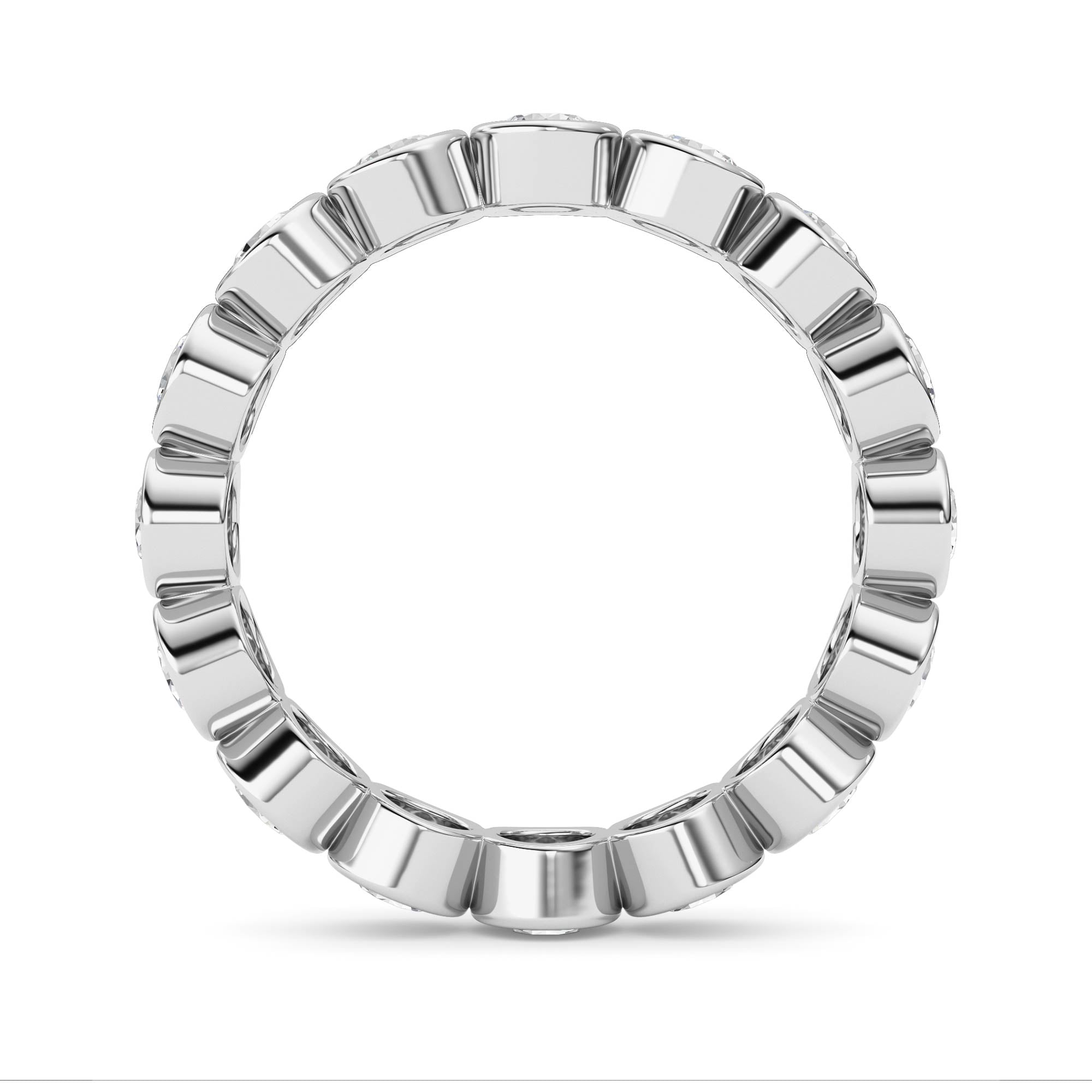 1.6Cttw Round Shaped Lab Grown Diamond (F/VS) Eternity Band Ring in 14K Gold