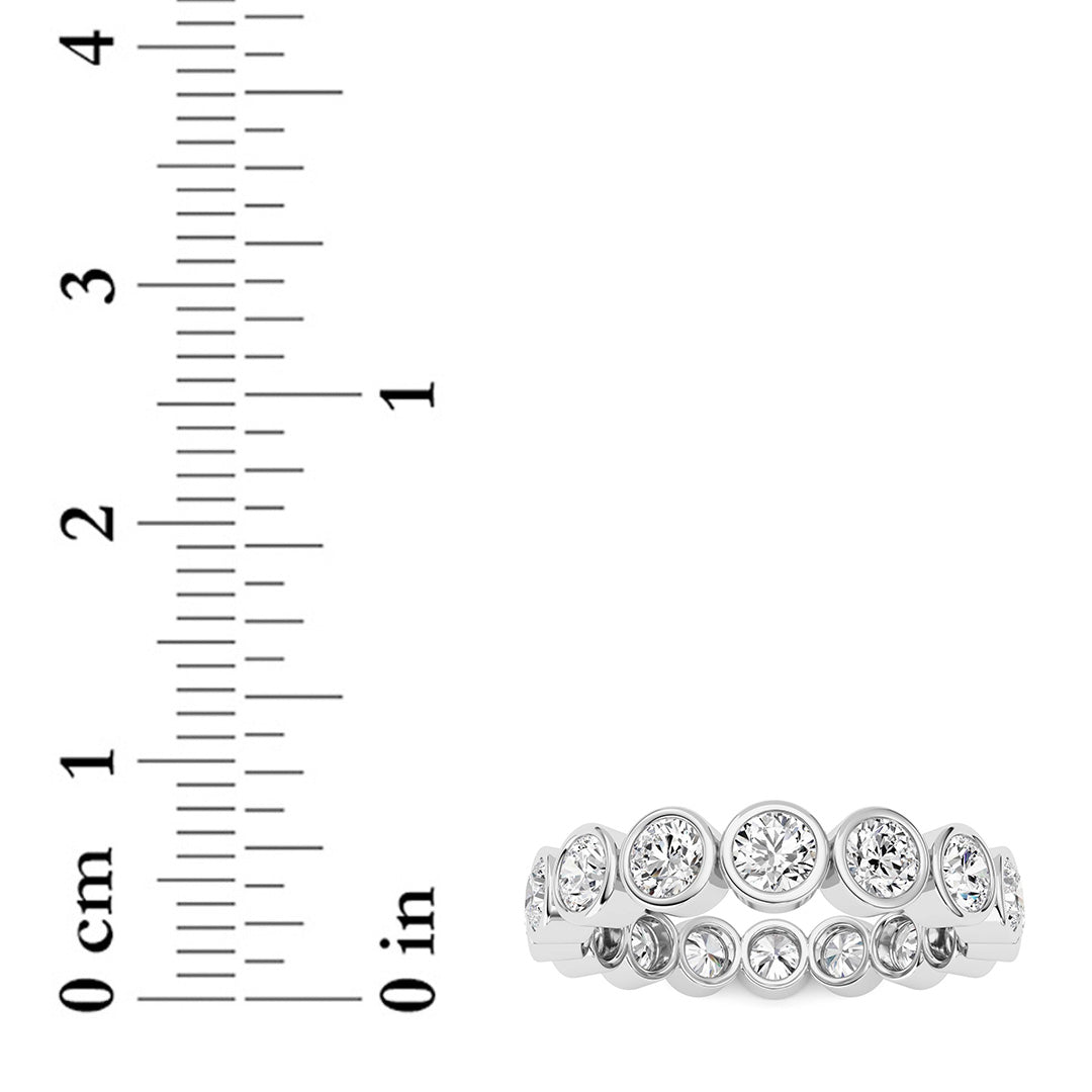 1.6Cttw Round Shaped Lab Grown Diamond (F/VS) Eternity Band Ring in 14K Gold