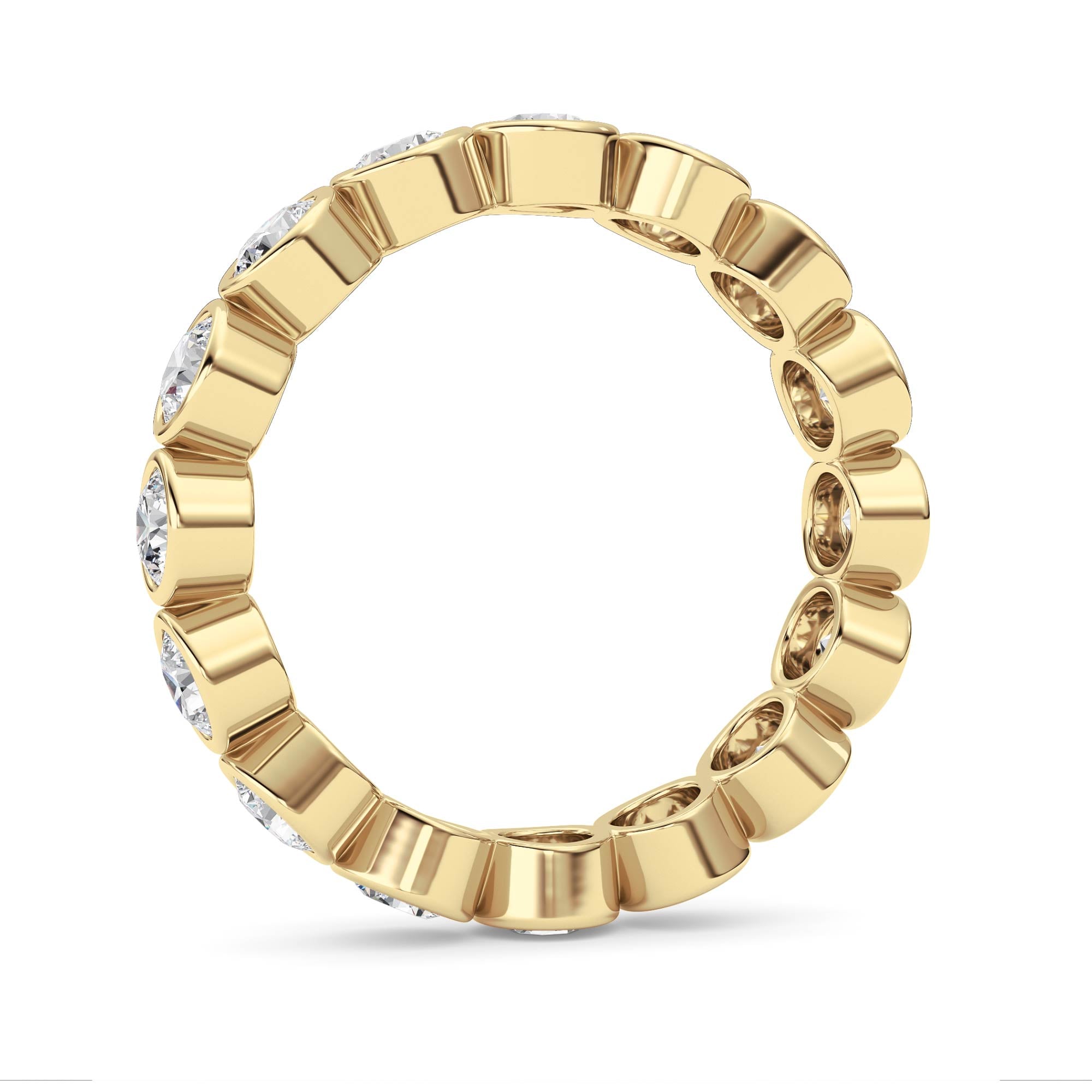 1.6Cttw Round Shaped Lab Grown Diamond (F/VS) Eternity Band Ring in 14K Gold