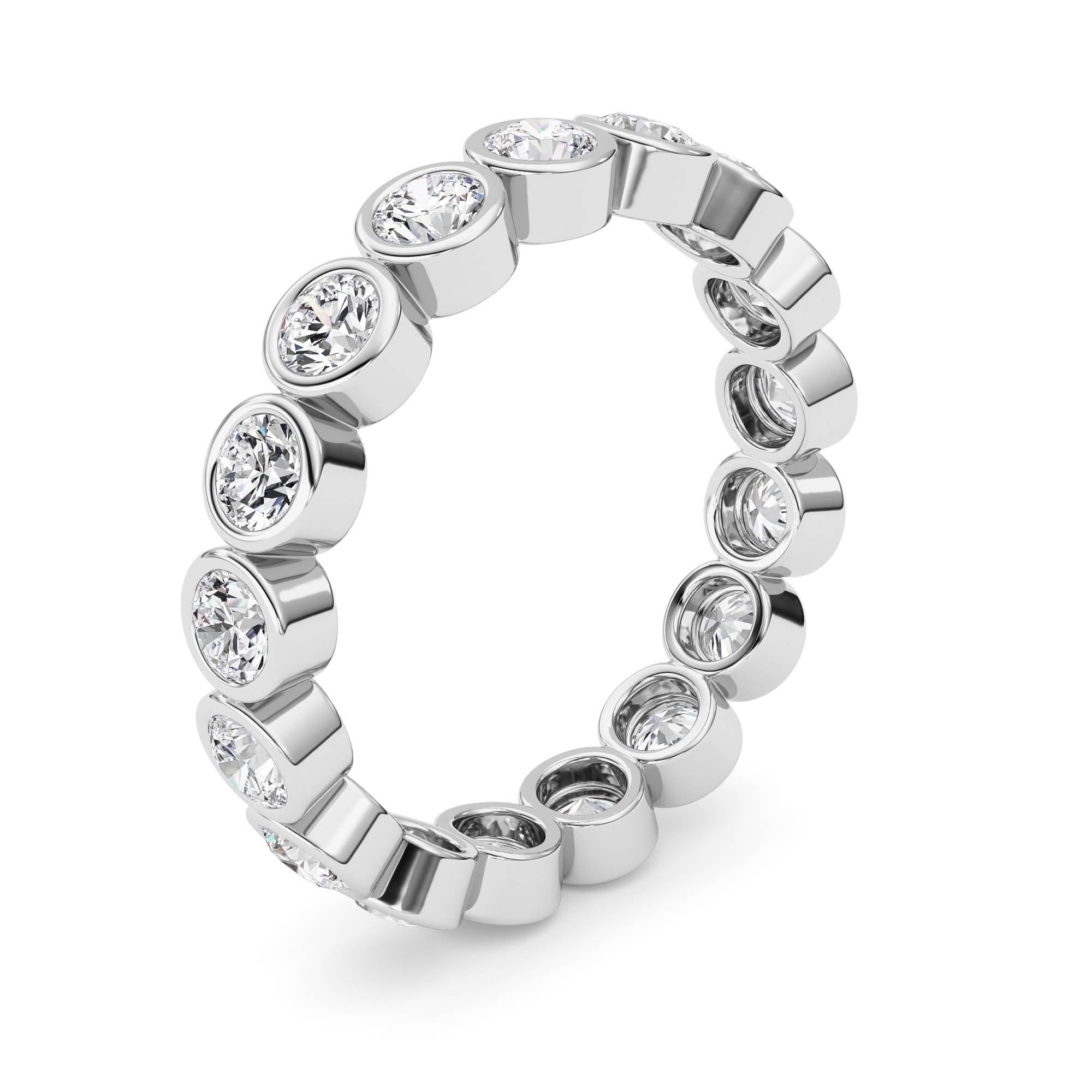 1.8Cttw Round Shaped Lab Grown Diamond (F/VS) Eternity Band Ring in 14K Gold