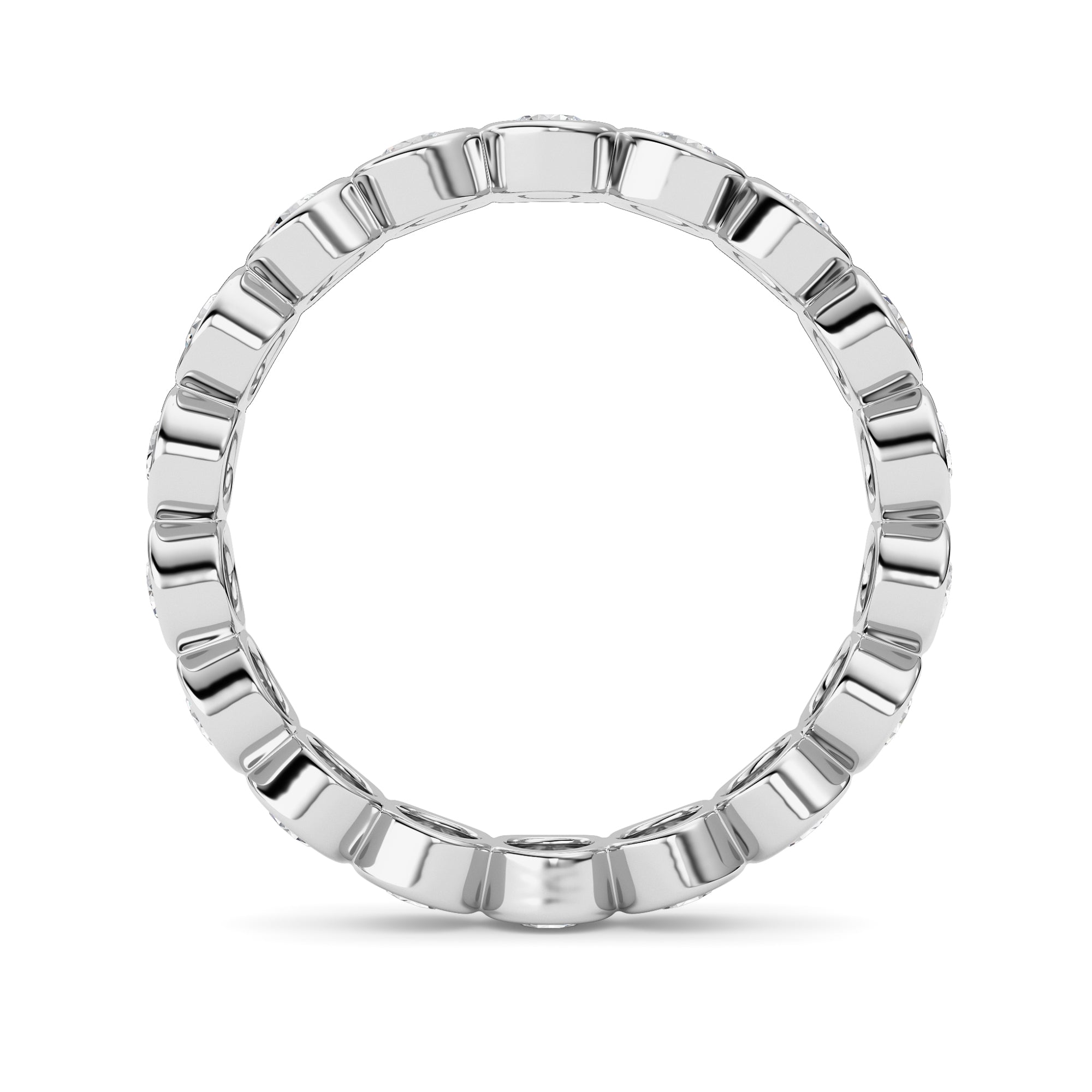 1.8Cttw Round Shaped Lab Grown Diamond (F/VS) Eternity Band Ring in 14K Gold