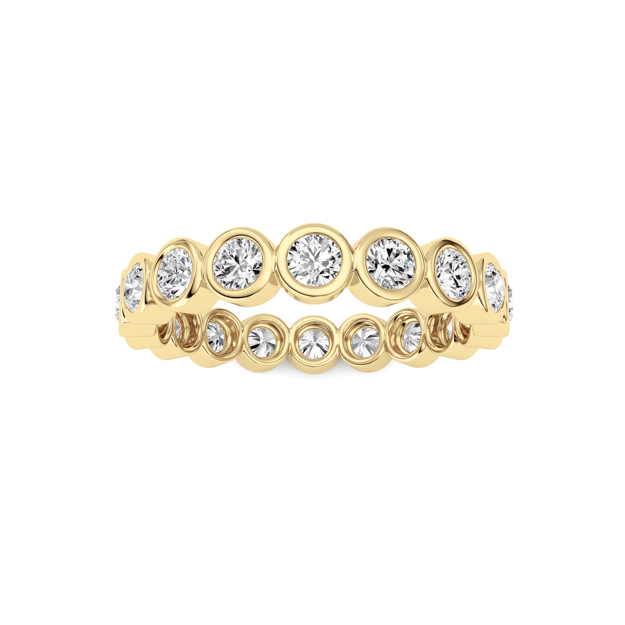 1.8Cttw Round Shaped Lab Grown Diamond (F/VS) Eternity Band Ring in 14K Gold