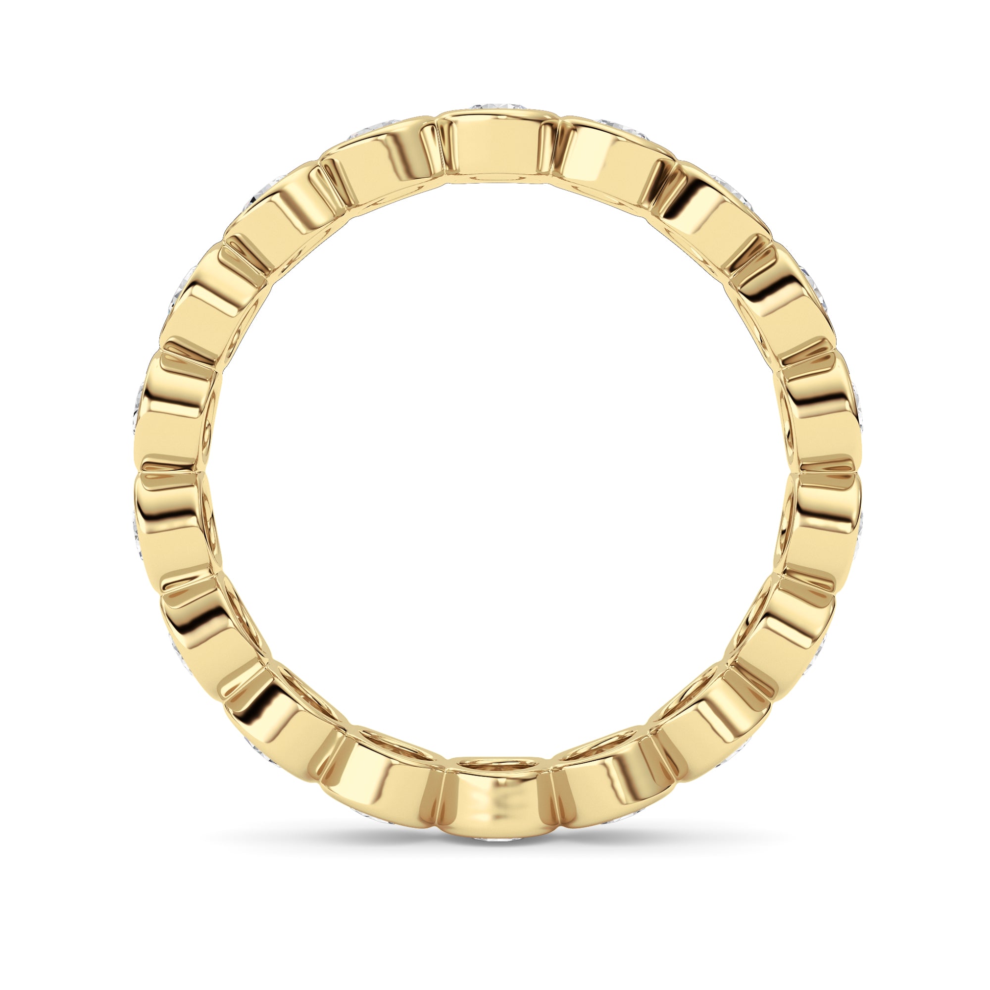 1.8Cttw Round Shaped Lab Grown Diamond (F/VS) Eternity Band Ring in 14K Gold