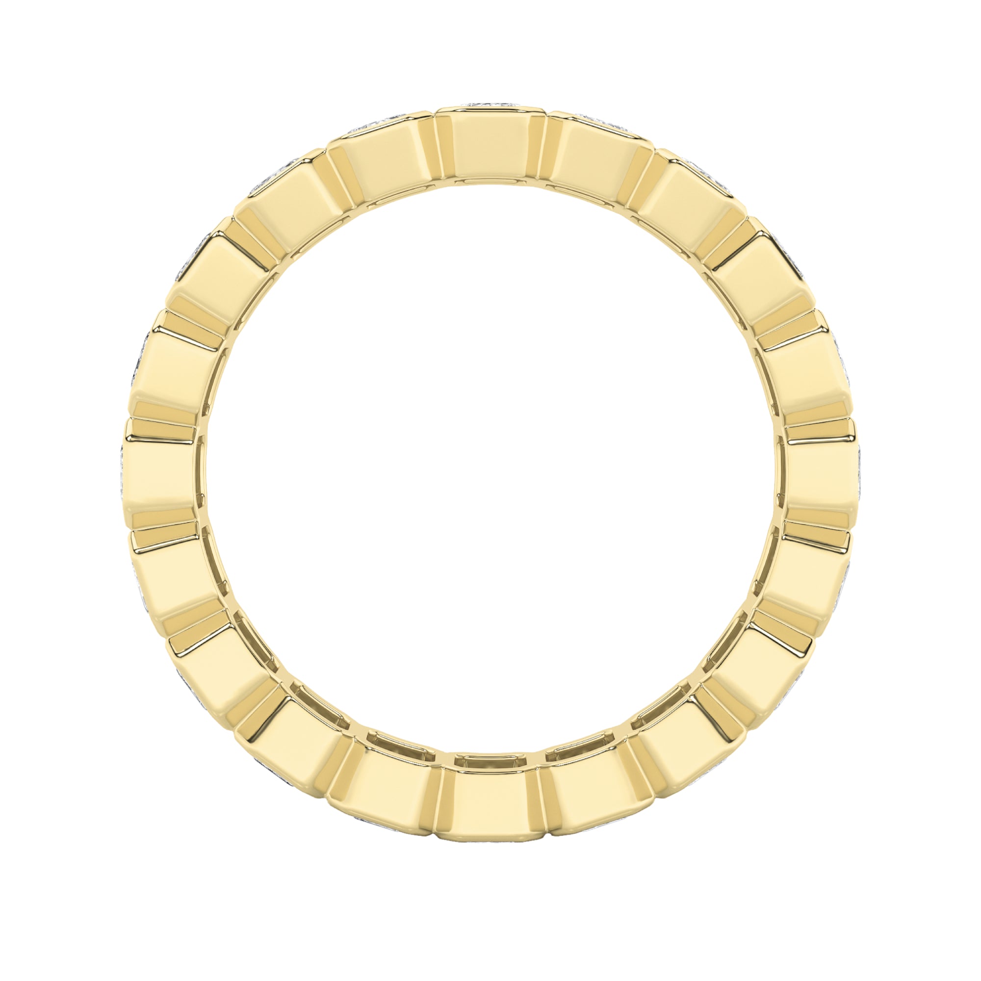 2.5Cttw Emerald Shaped Lab Grown Diamond (F/VS) Eternity Band Ring in 14K Gold