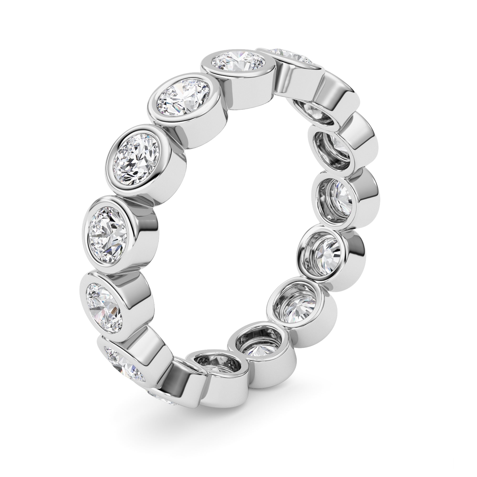 1.8Cttw Round Shaped Lab Grown Diamond (F/VS) Eternity Band Ring in 14K Gold