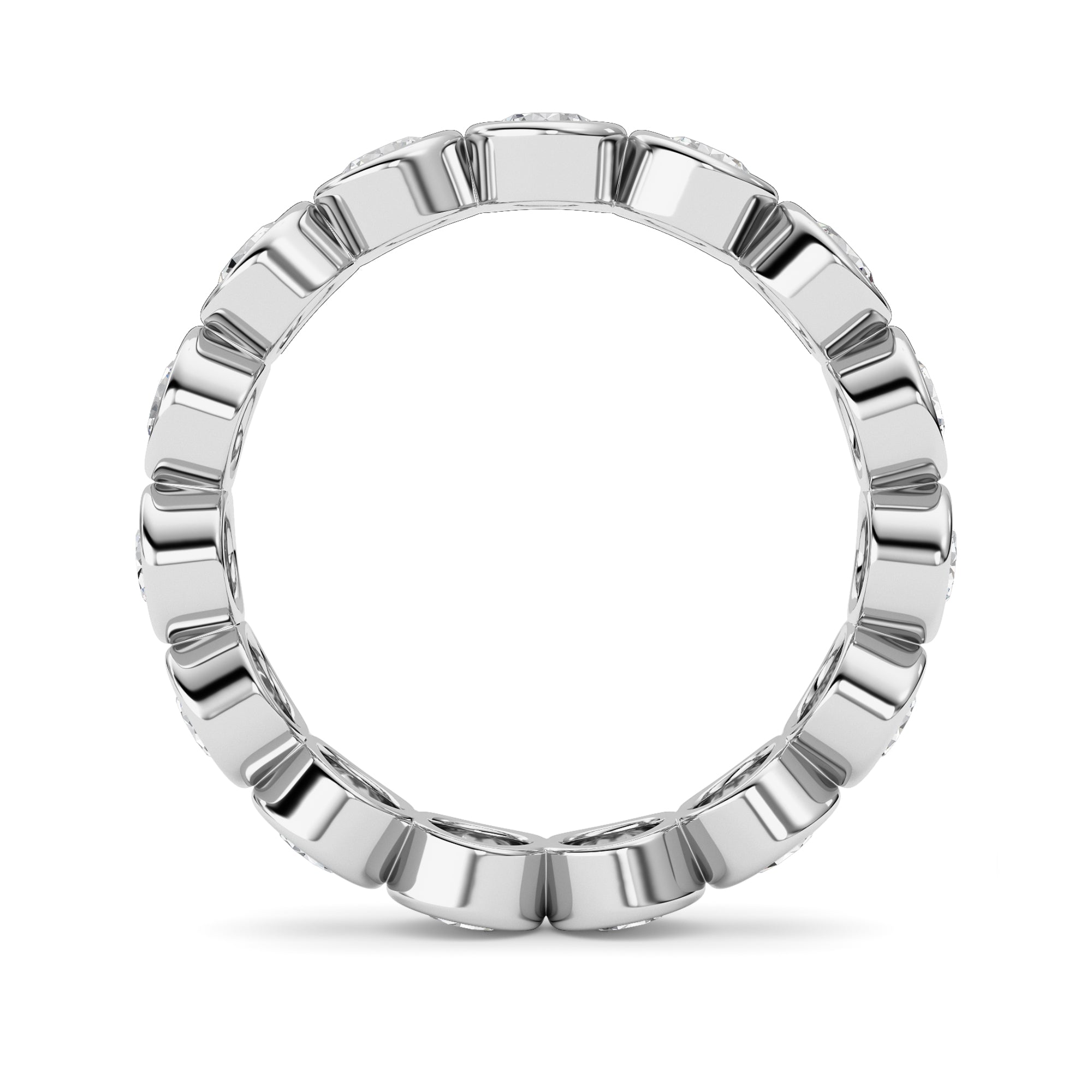 1.8Cttw Round Shaped Lab Grown Diamond (F/VS) Eternity Band Ring in 14K Gold
