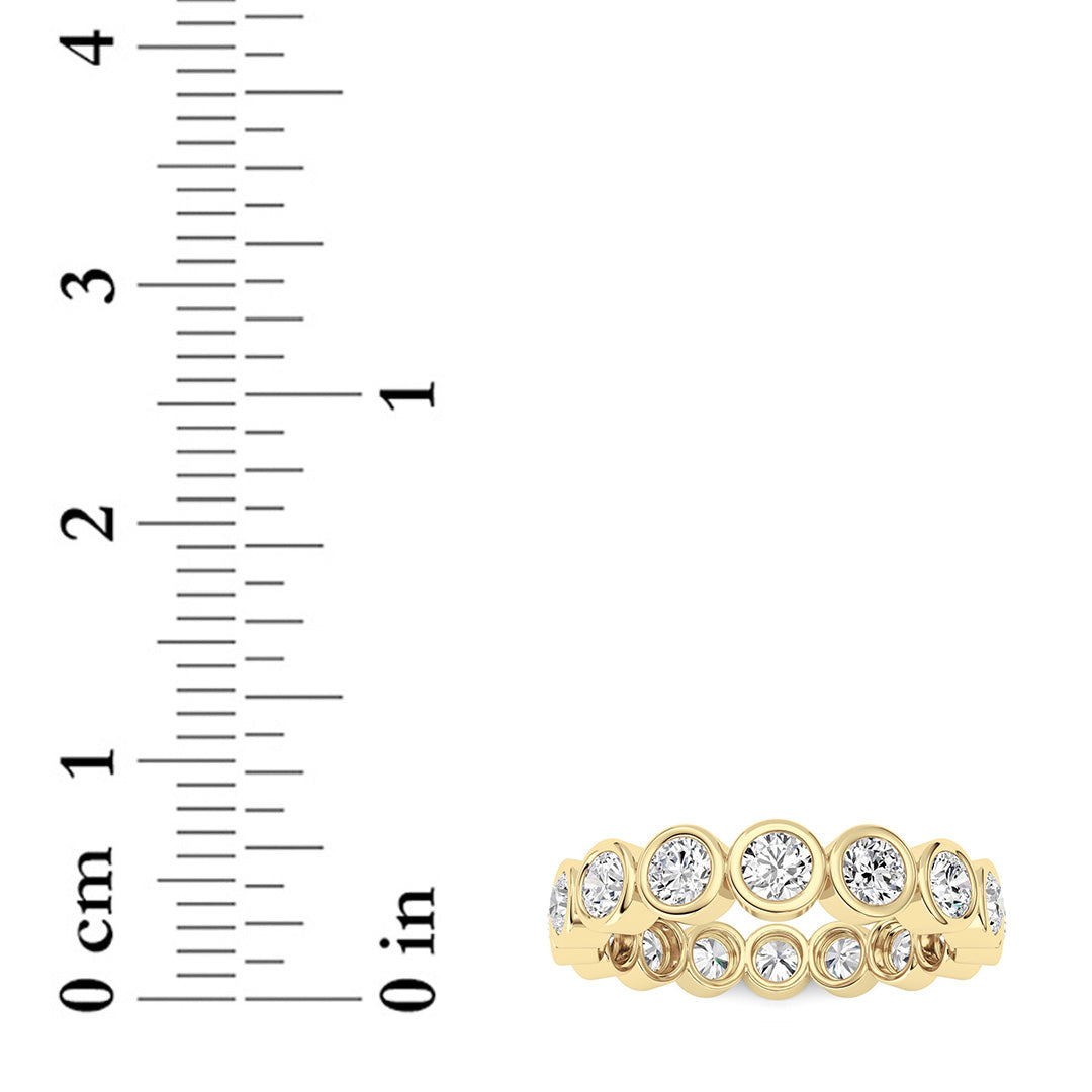 2Cttw Round Shaped Lab Grown Diamond (F/VS) Eternity Band Ring in 14K Gold