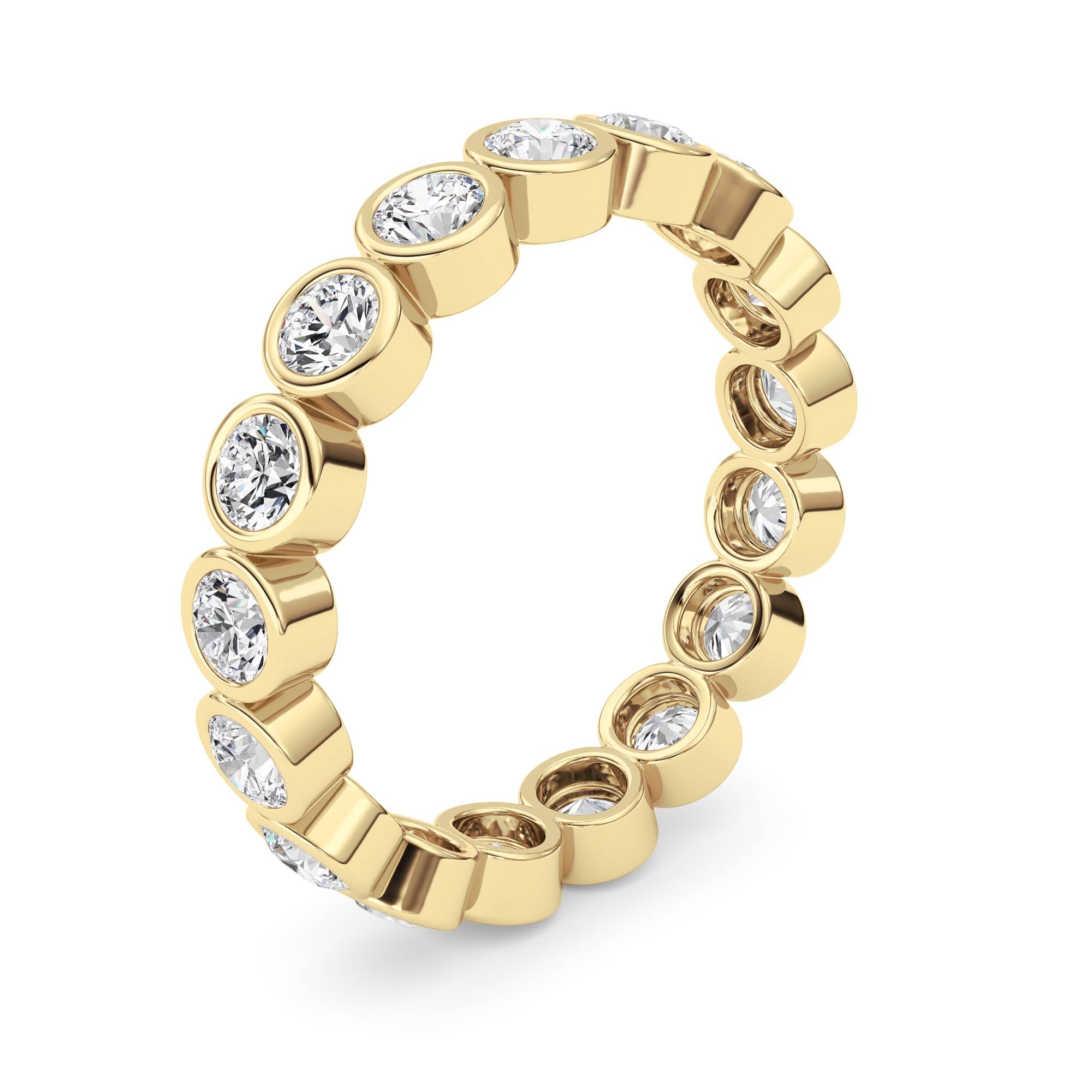 2.2Cttw Round Shaped Lab Grown Diamond (F/VS) Eternity Band Ring in 14K Gold