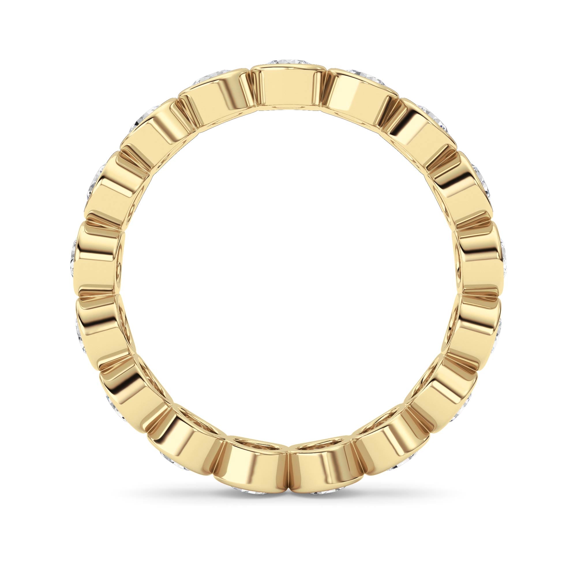 2.2Cttw Round Shaped Lab Grown Diamond (F/VS) Eternity Band Ring in 14K Gold