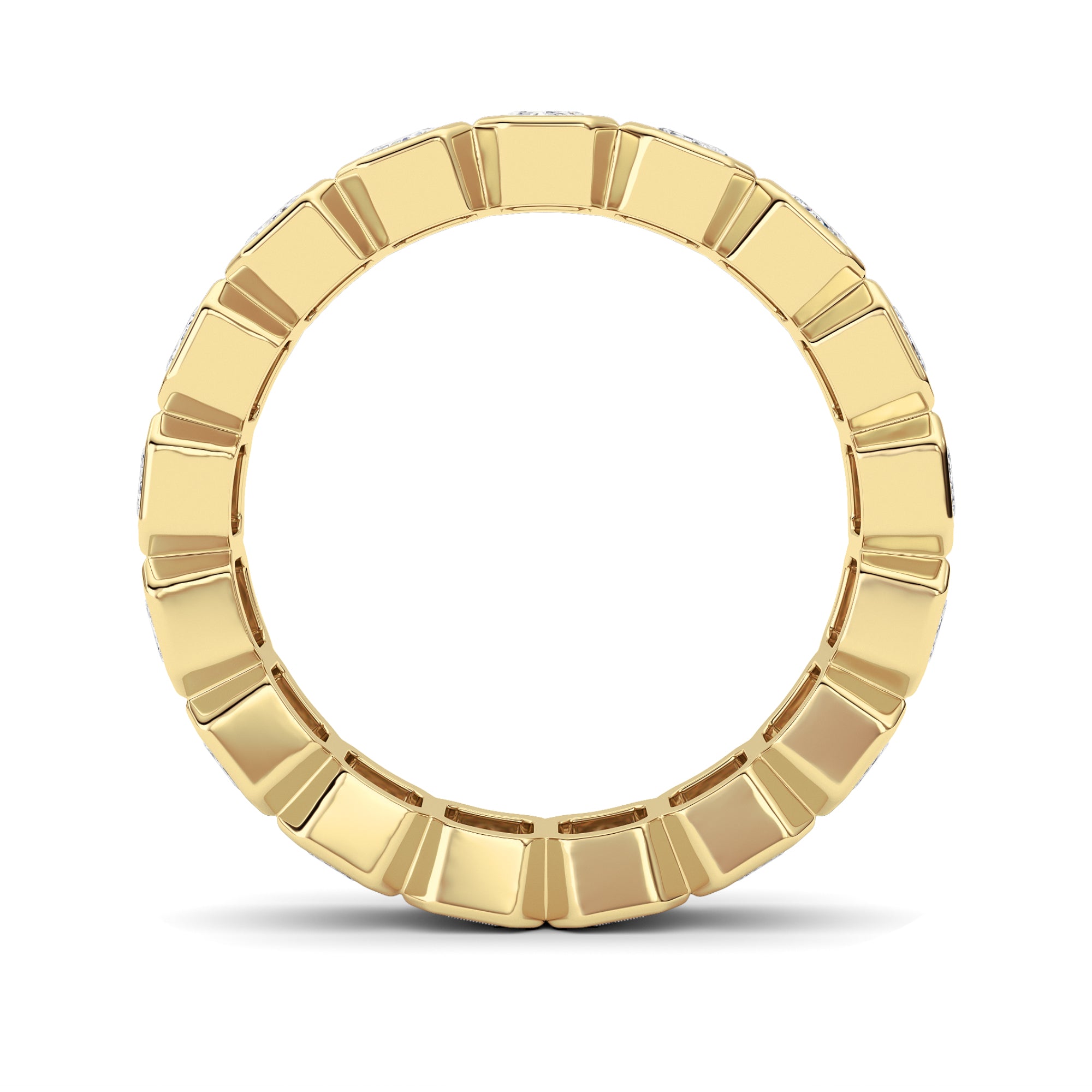 2.5Cttw Emerald Shaped Lab Grown Diamond (F/VS) Eternity Band Ring in 14K Gold