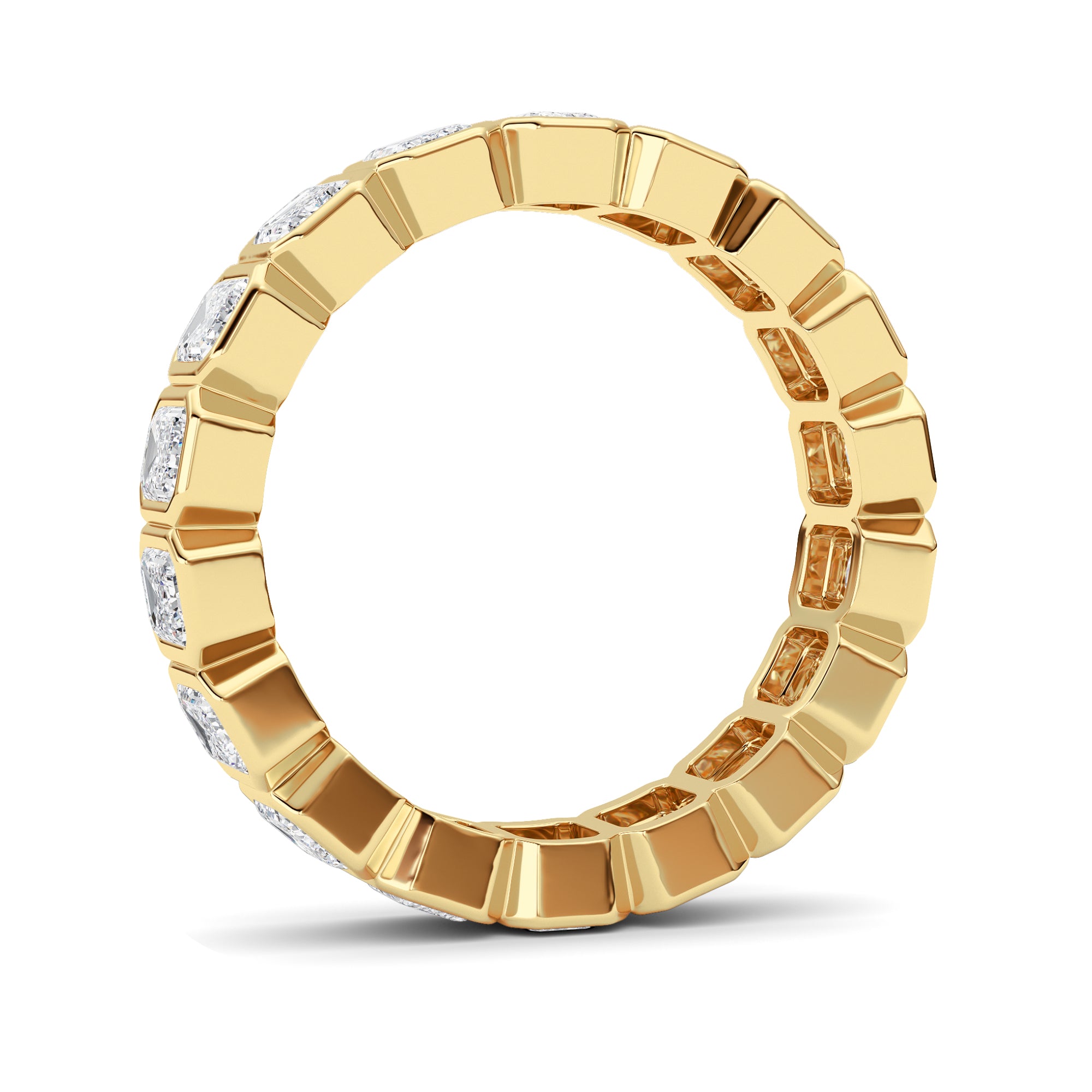 2.75Cttw Emerald Shaped Lab Grown Diamond (F/VS) Eternity Band Ring in 14K Gold