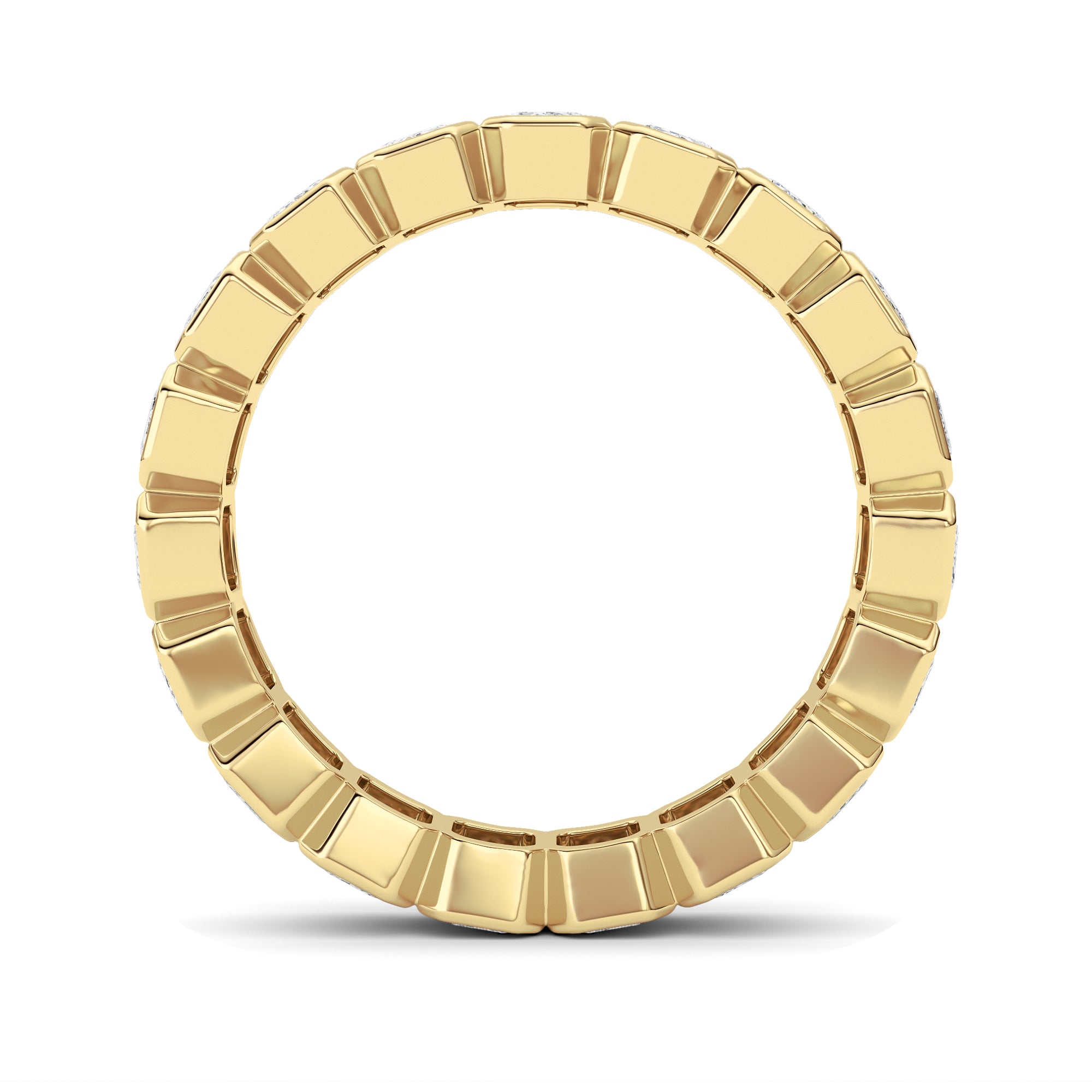 2.75Cttw Emerald Shaped Lab Grown Diamond (F/VS) Eternity Band Ring in 14K Gold